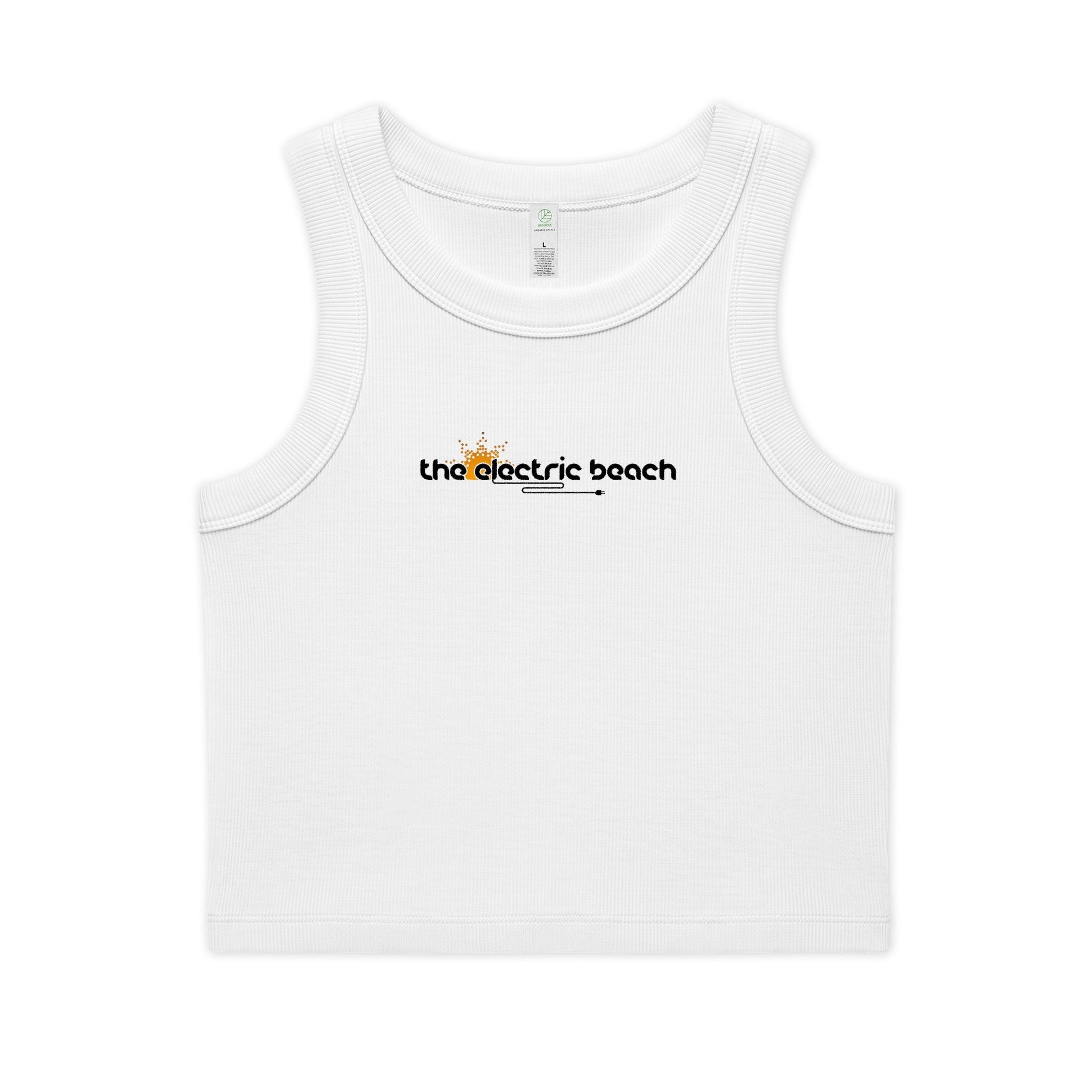 Electric Beach Ribbed Crop Tank Top