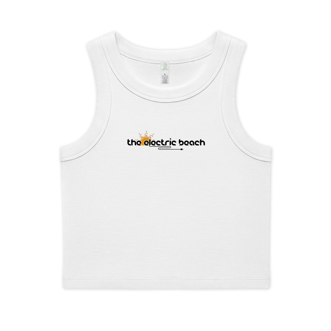 Electric Beach Ribbed Crop Tank Top