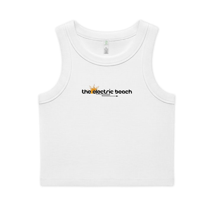 Electric Beach Ribbed Crop Tank Top