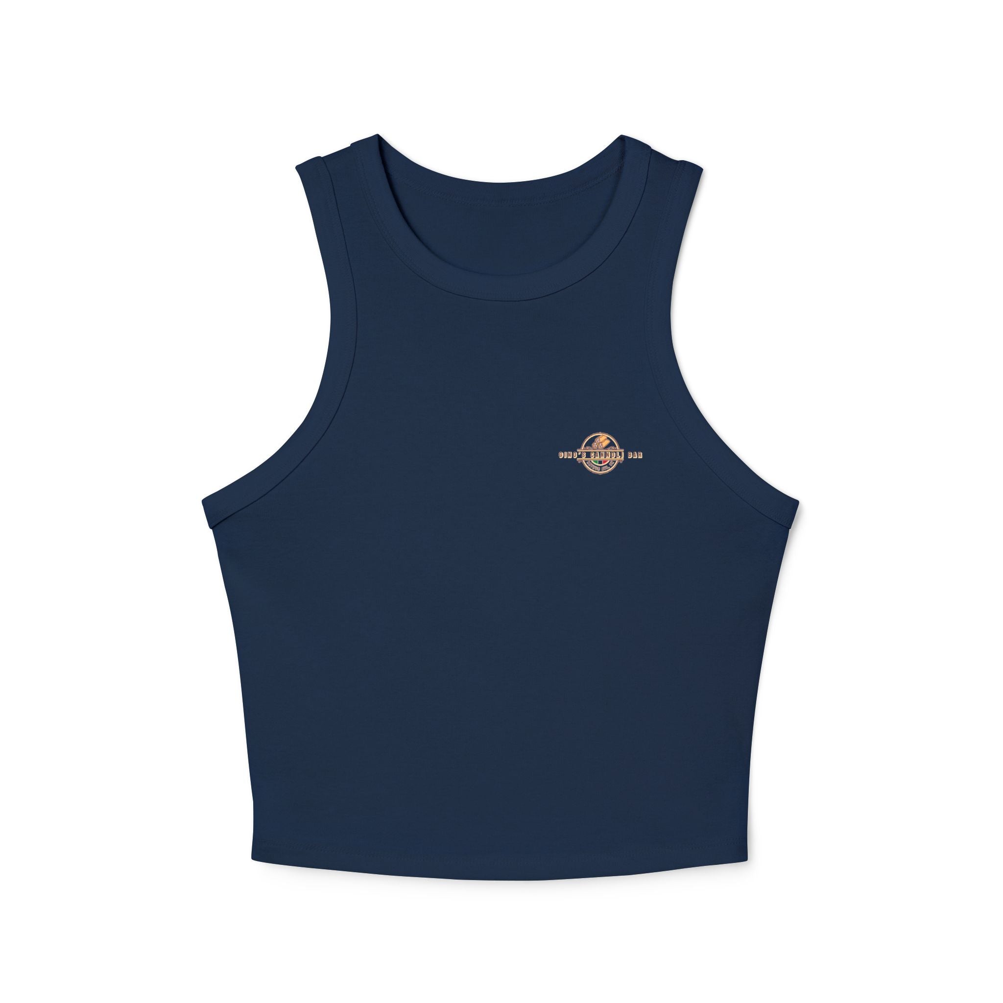 Gino's Cannoli Bar Ribbed Racer Tank Top