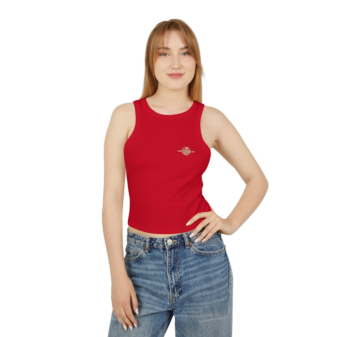 Gino's Cannoli Bar Ribbed Racer Tank Top
