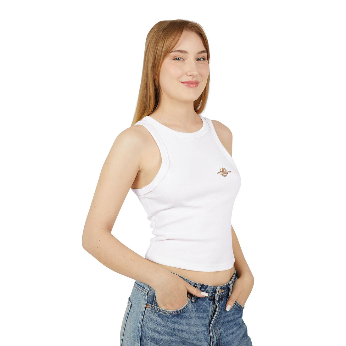 Gino's Cannoli Bar Ribbed Racer Tank Top