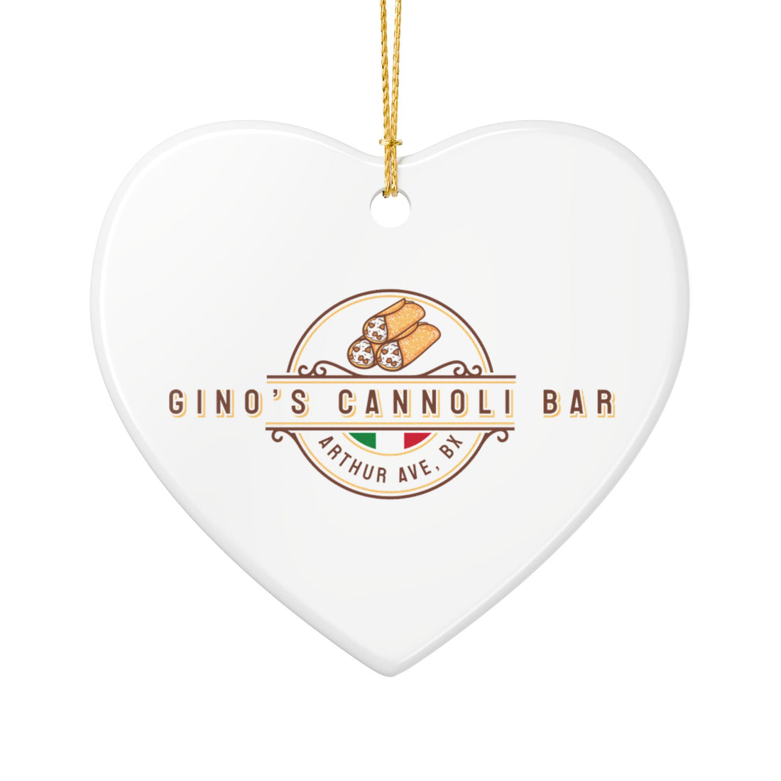 Gino’s Cannoli Bar Ceramic Ornament