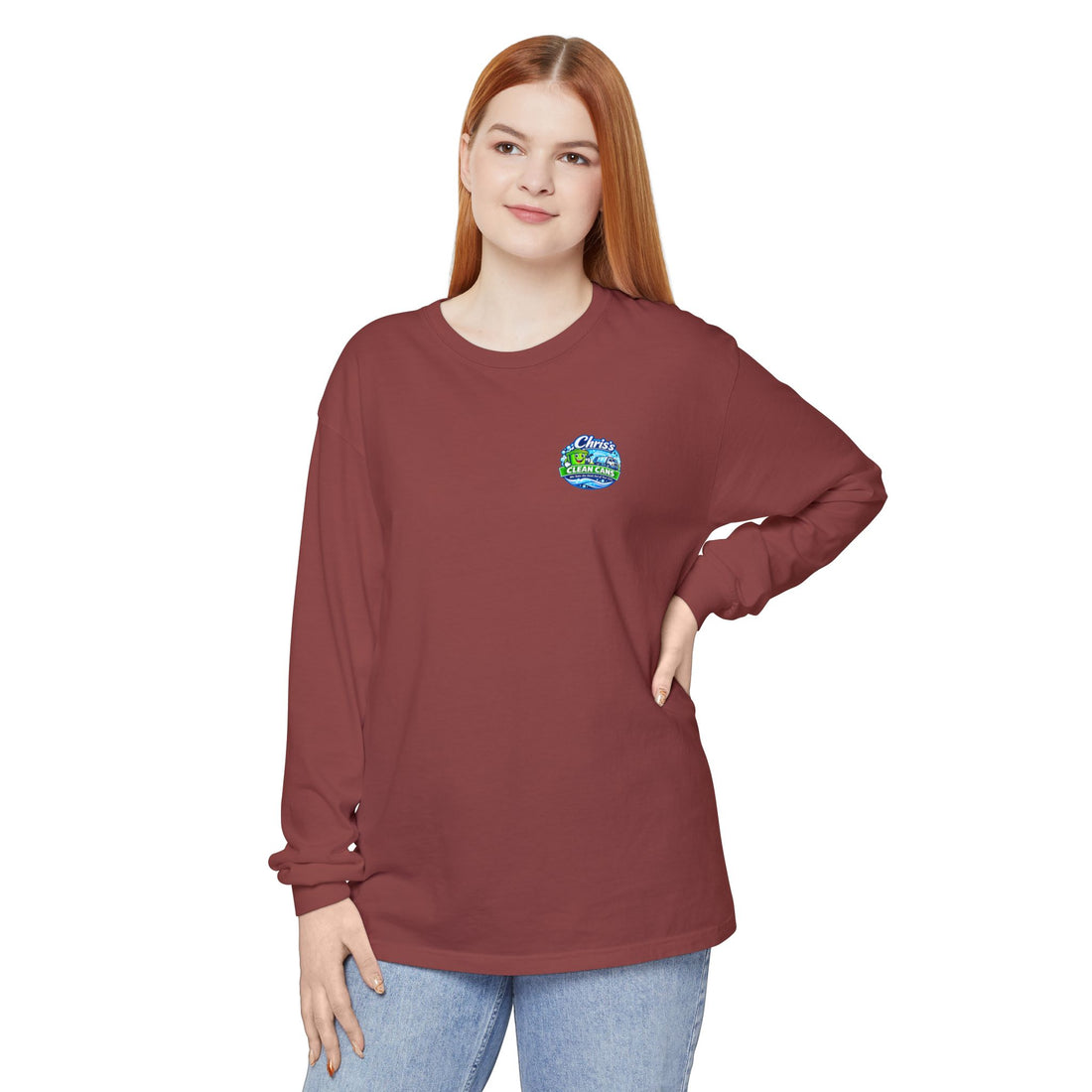 Chris's Clean Cans Long Sleeve Crew Neck T-Shirt