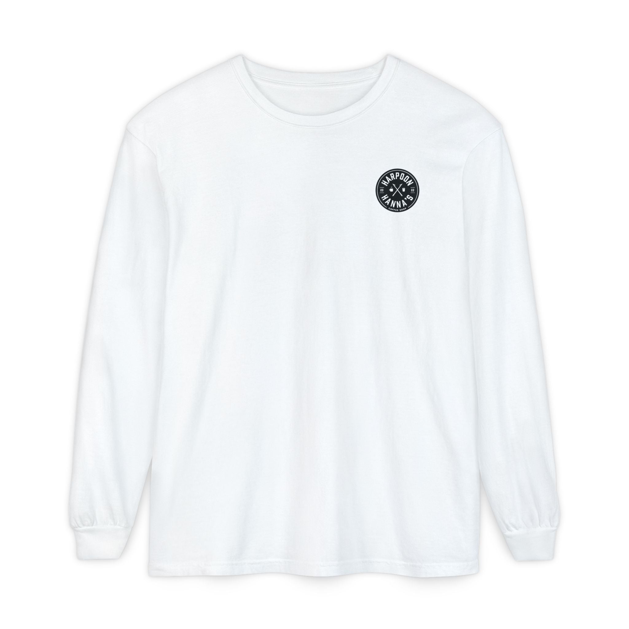 Harpoon Hanna's 'Drink or Sink' Long Sleeve Crew Neck T-Shirt