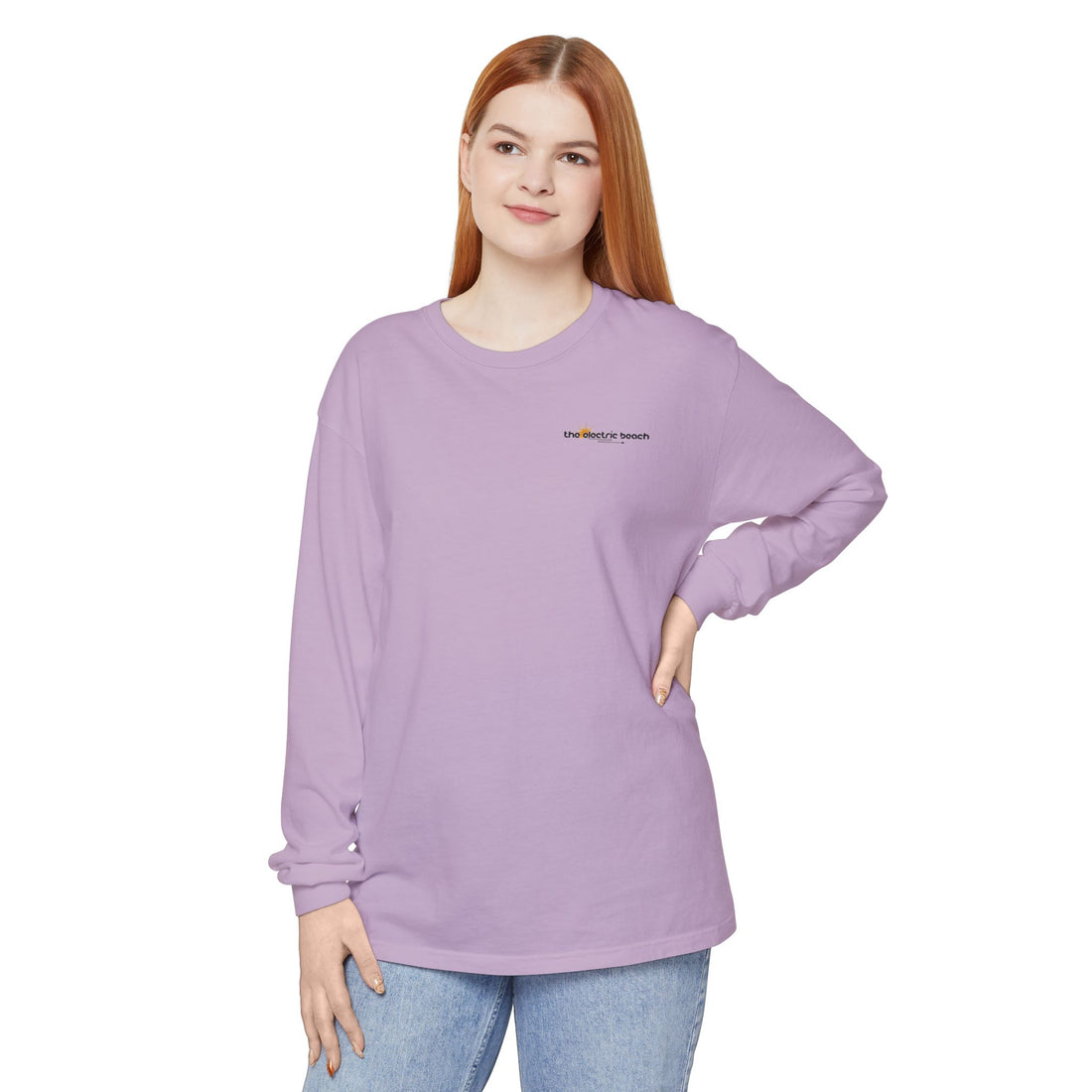 Electric Beach Long Sleeve Crew Neck T-Shirt