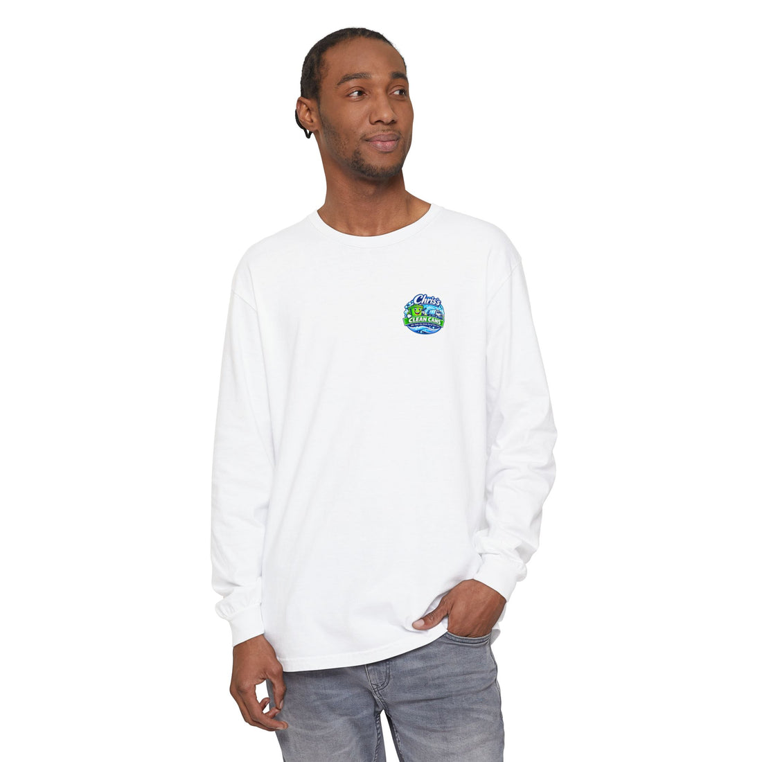 Chris's Clean Cans Long Sleeve Crew Neck T-Shirt