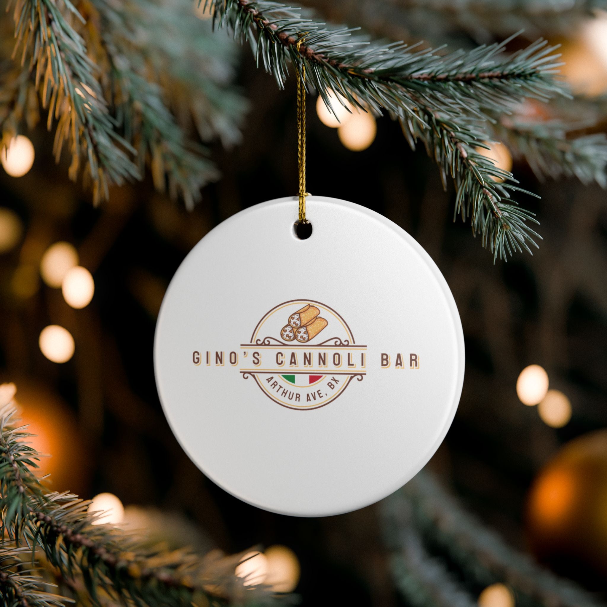 Gino’s Cannoli Bar Ceramic Ornament