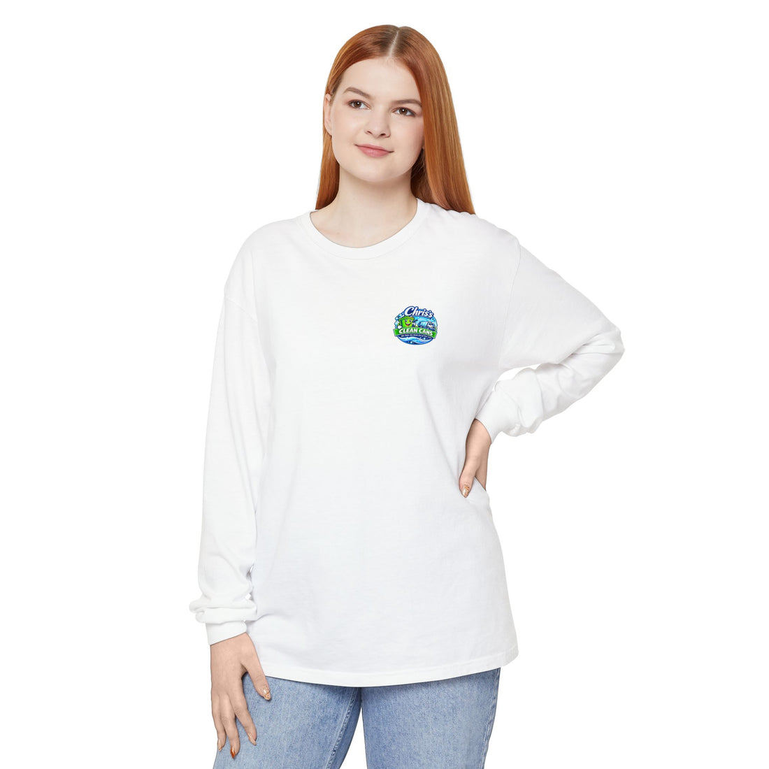 Chris's Clean Cans Long Sleeve Crew Neck T-Shirt