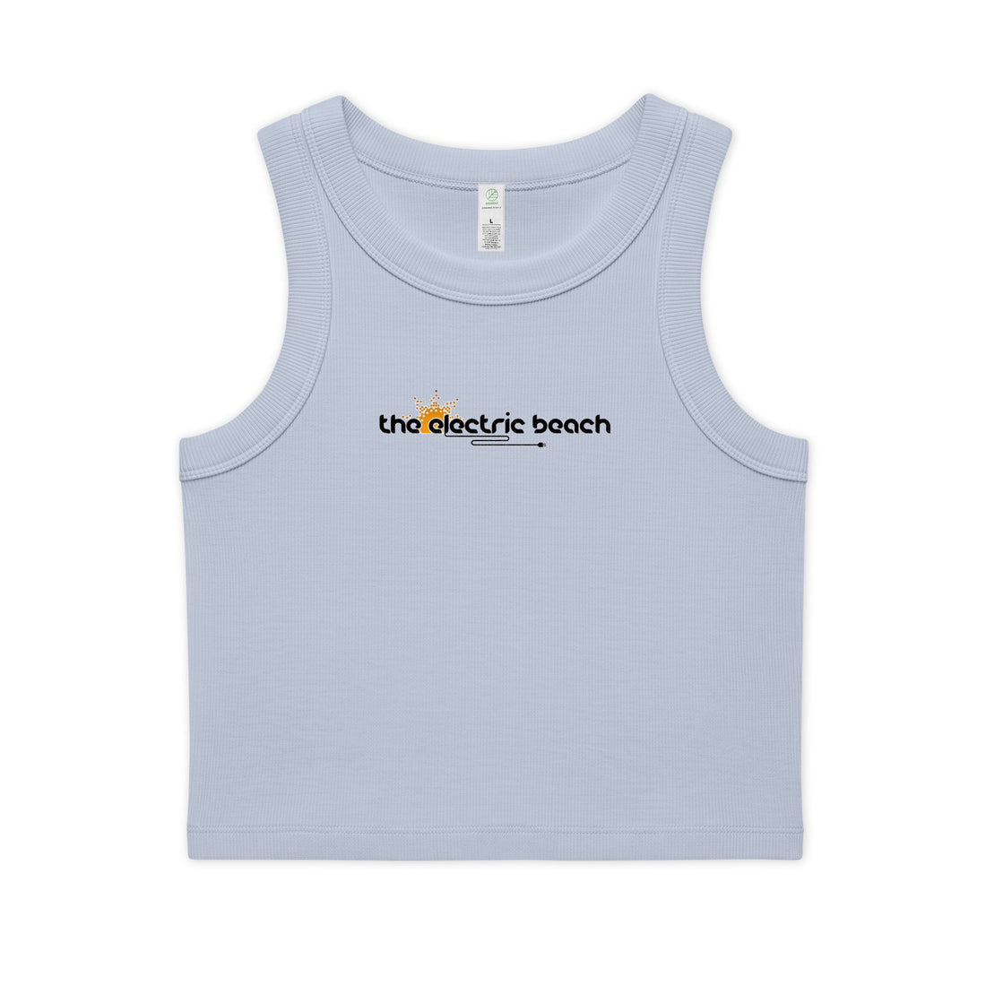 Electric Beach Ribbed Crop Tank Top