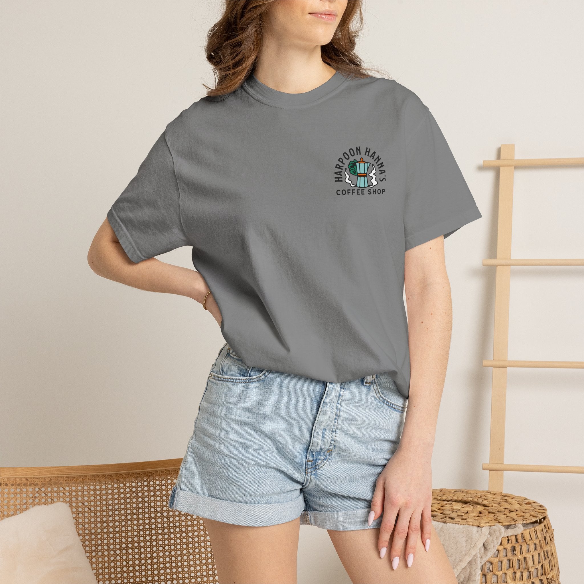Harpoon Hanna's Retro Moka Pot Crew Neck T-Shirt