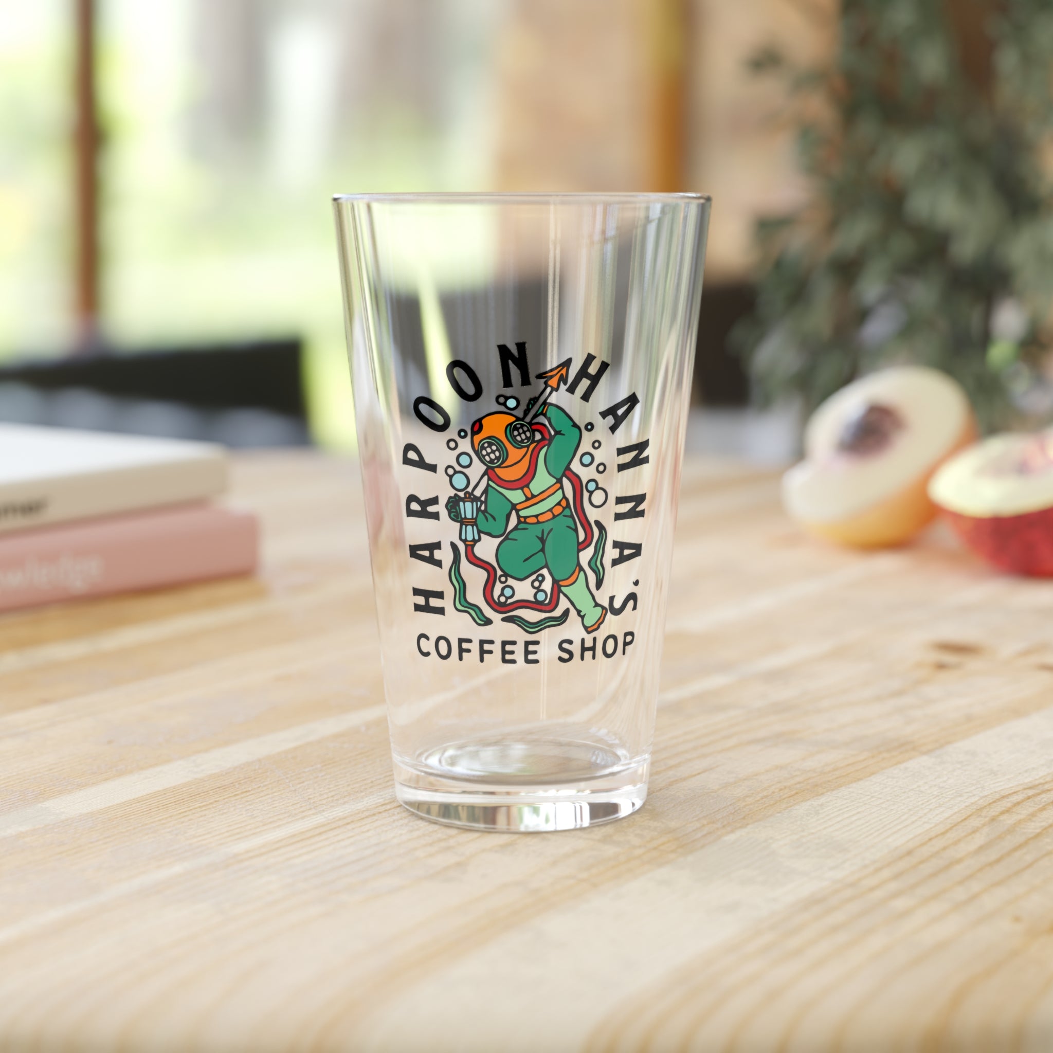 Harpoon Hannah’s Colorful Diver 16oz Pint Glass