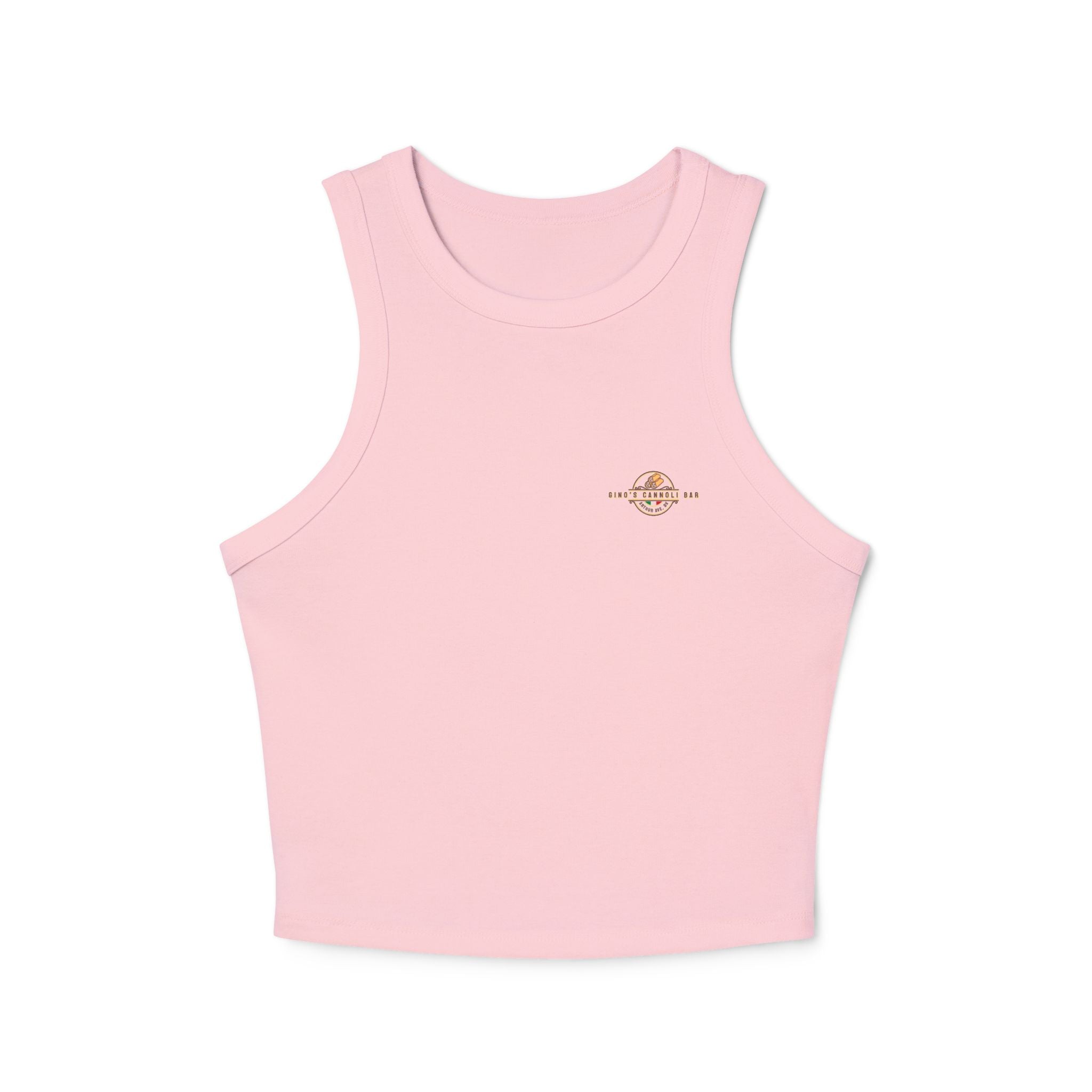 Gino's Cannoli Bar Ribbed Racer Tank Top