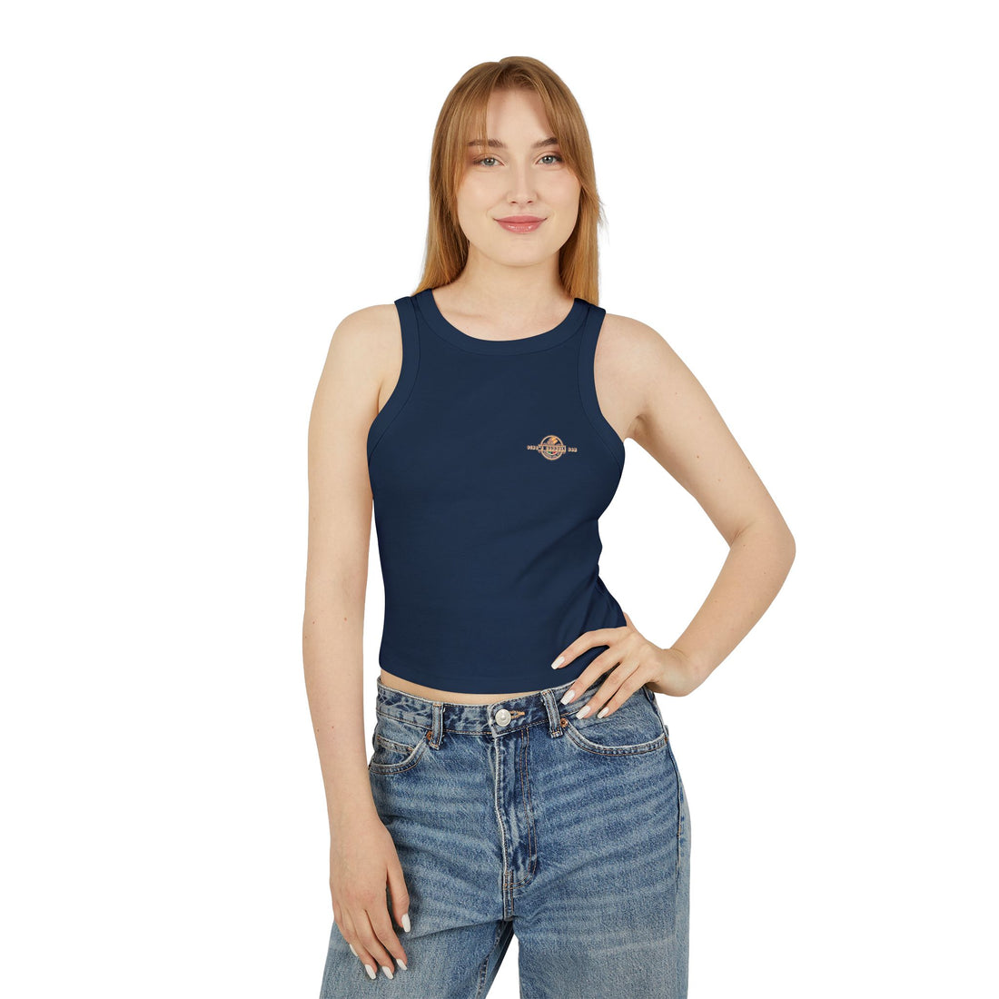 Gino's Cannoli Bar Ribbed Racer Tank Top