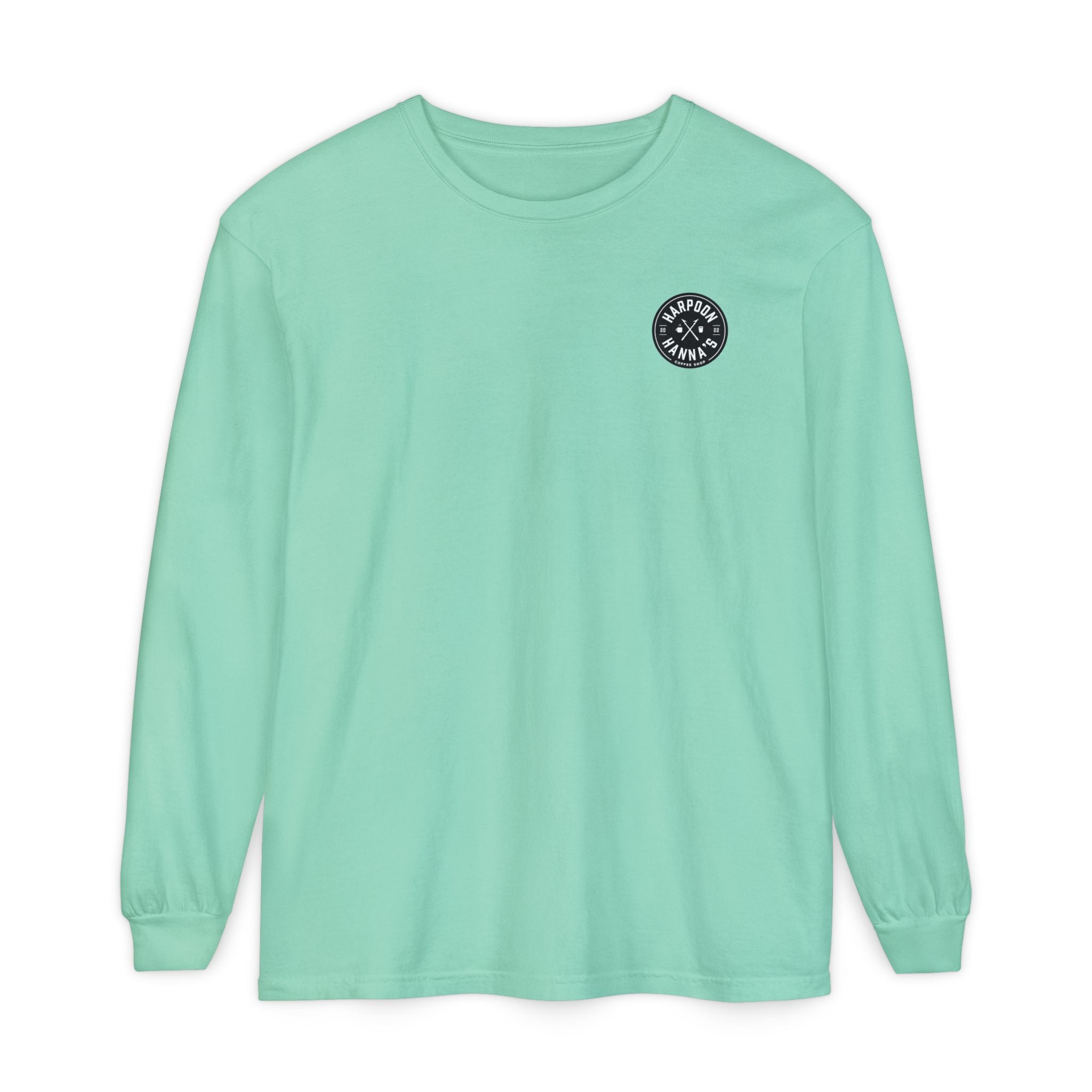 Harpoon Hanna's 'Drink or Sink' Long Sleeve Crew Neck T-Shirt