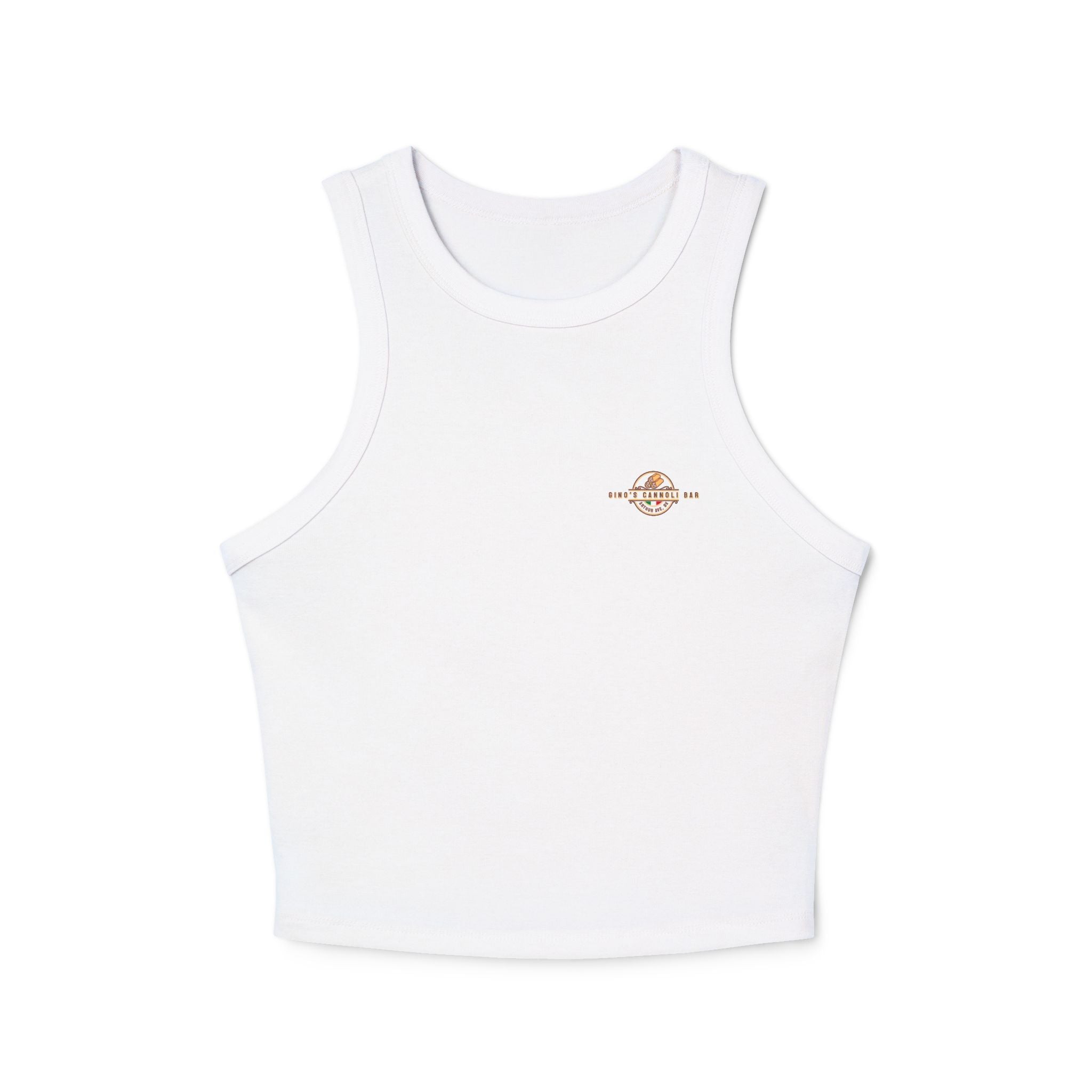 Gino's Cannoli Bar Ribbed Racer Tank Top