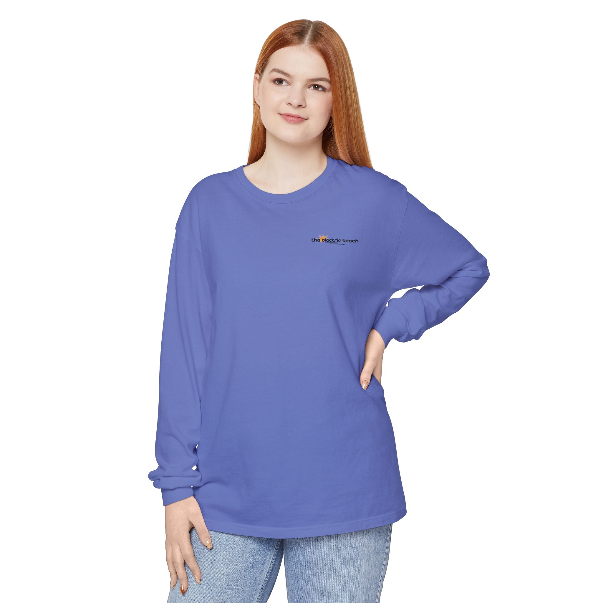 Electric Beach Long Sleeve Crew Neck T-Shirt