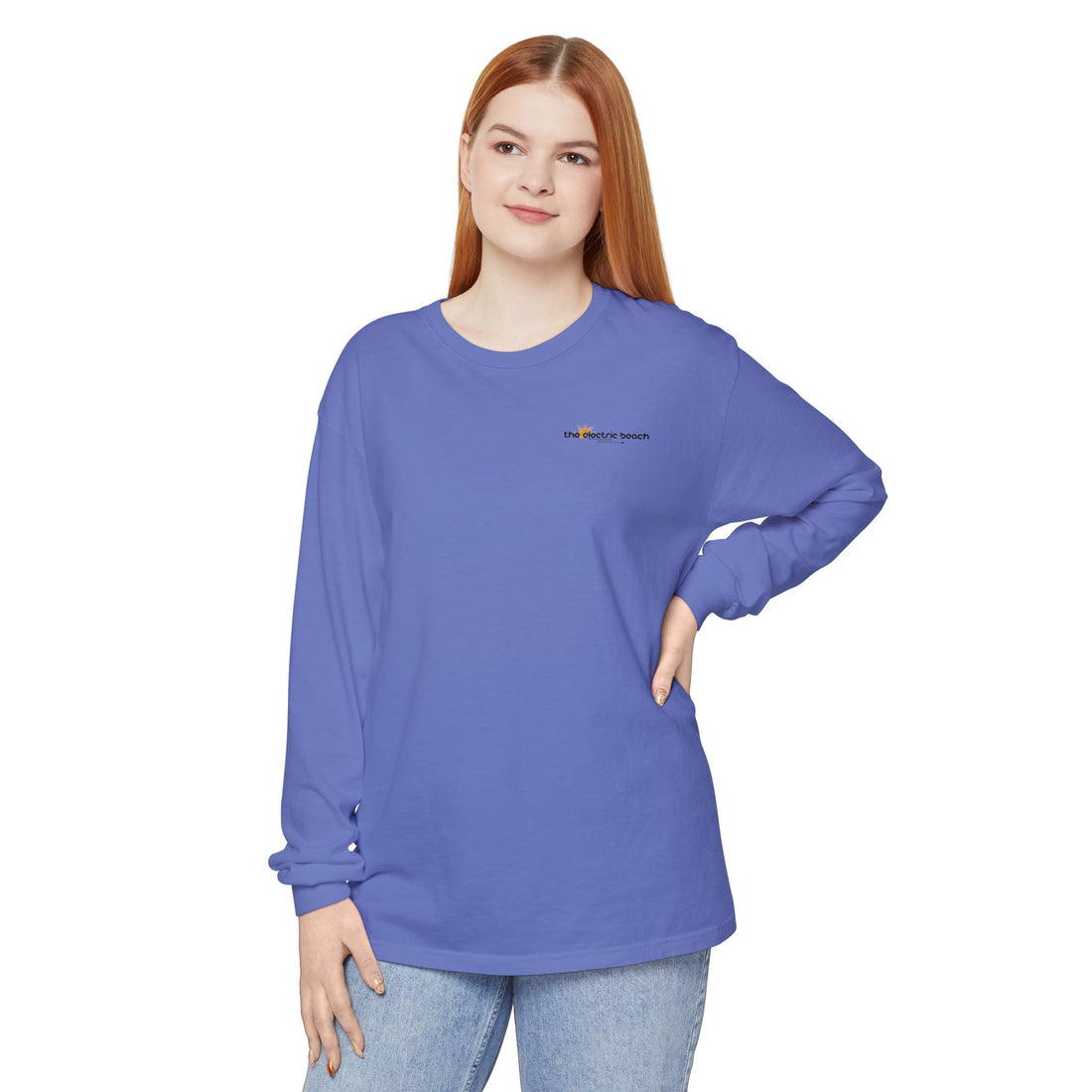 Electric Beach Long Sleeve Crew Neck T-Shirt