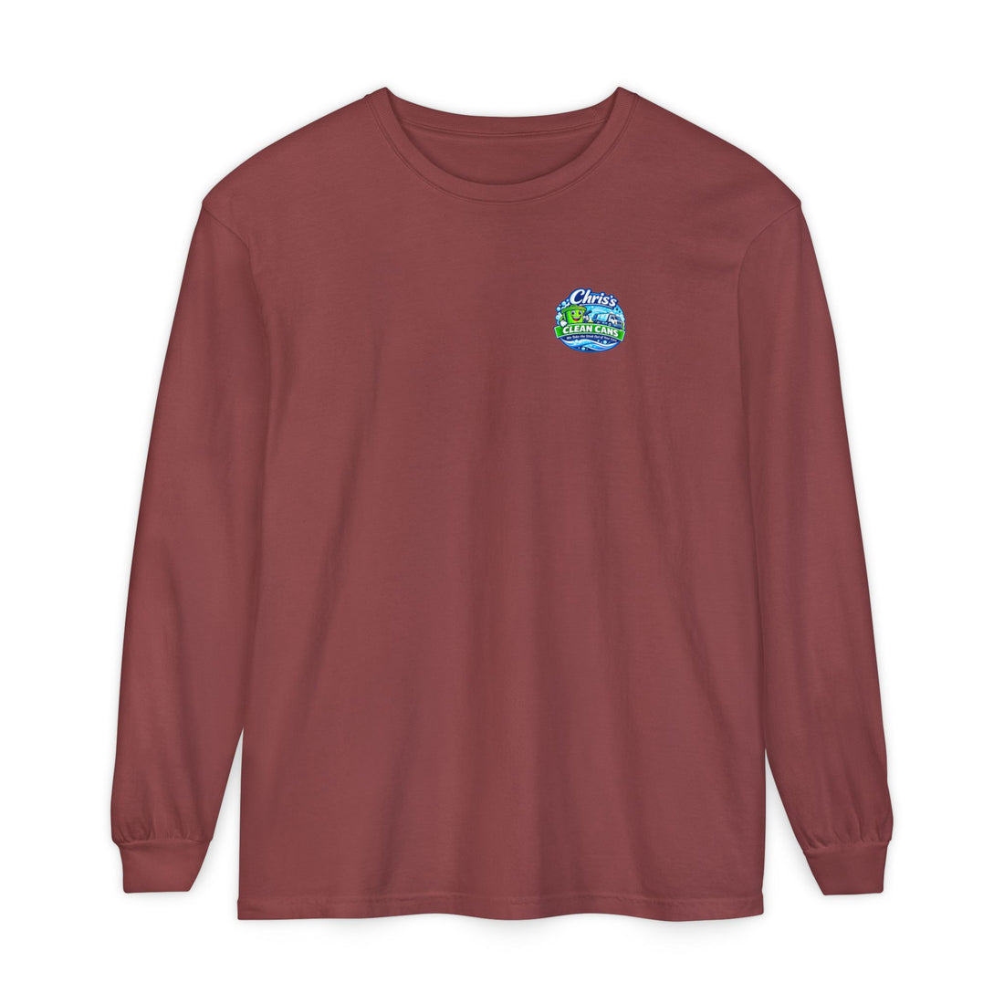 Chris's Clean Cans Long Sleeve Crew Neck T-Shirt