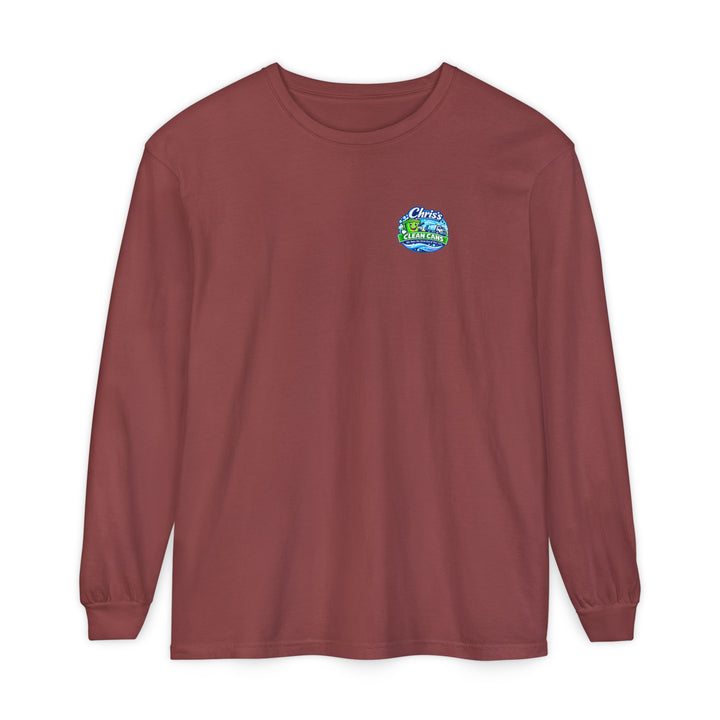 Chris's Clean Cans Long Sleeve Crew Neck T-Shirt