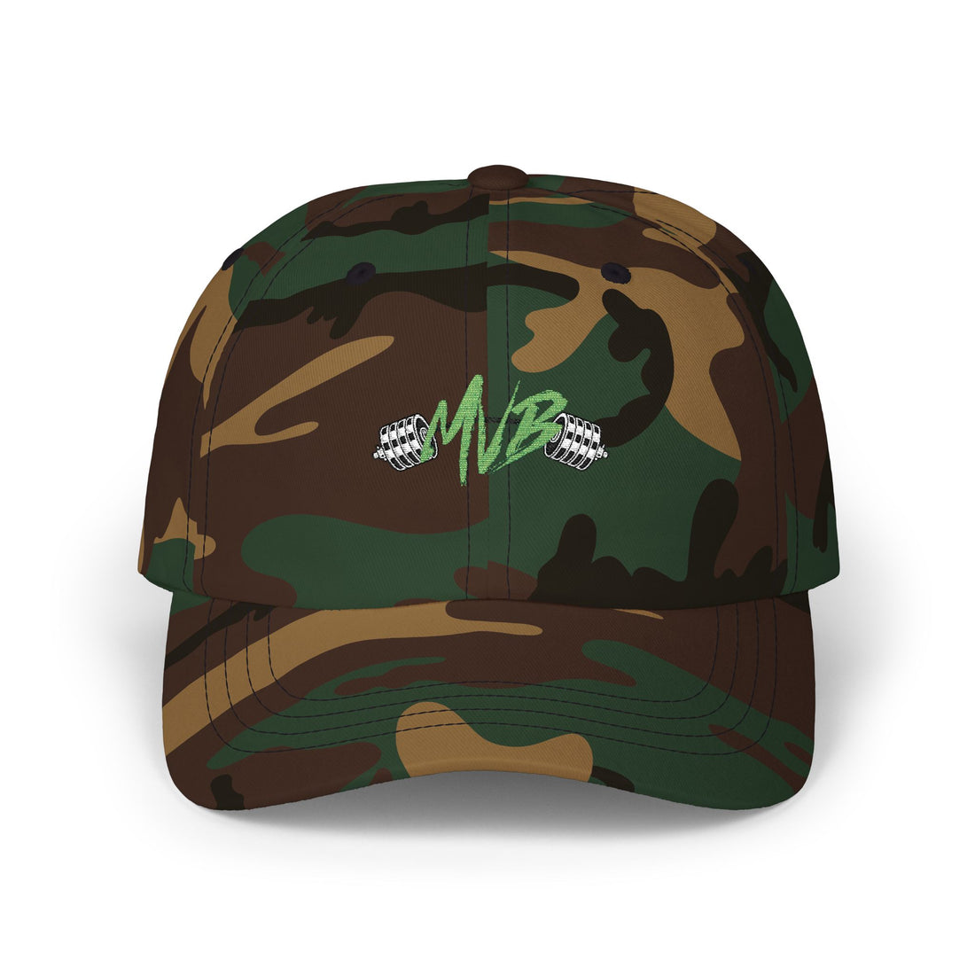 Dad Cap — Green Lightning Bolt Logo Embroidered Hat