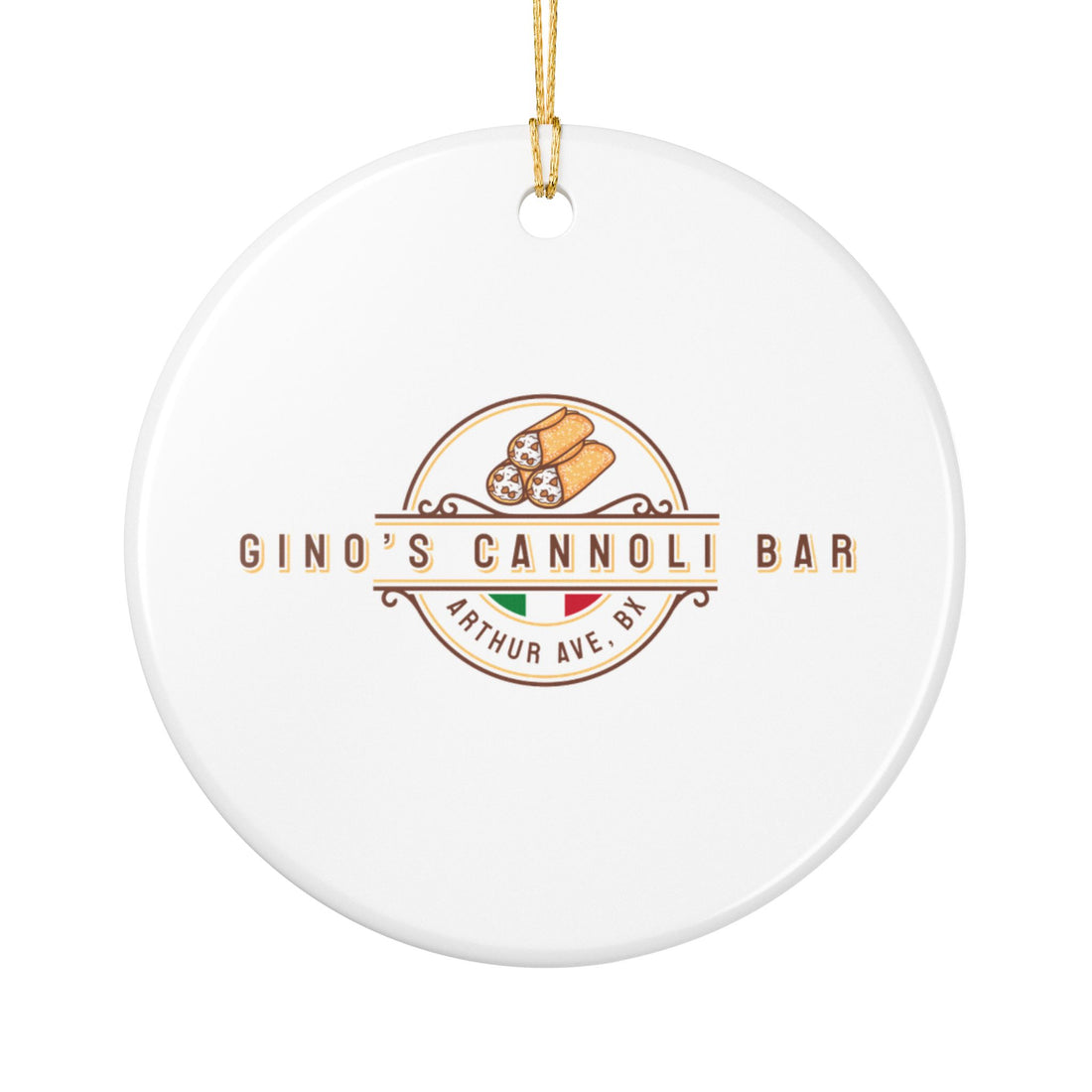 Gino’s Cannoli Bar Ceramic Ornament