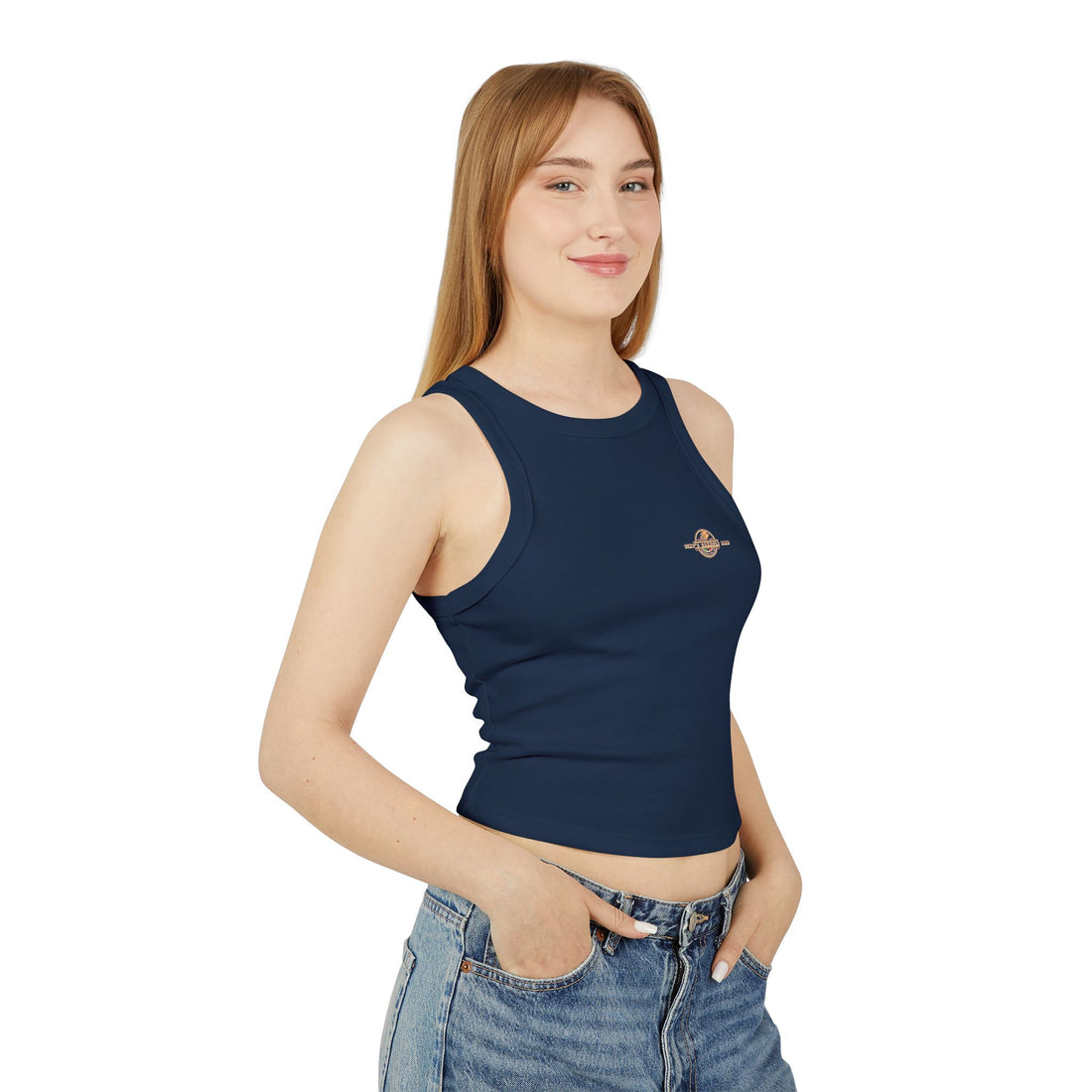 Gino's Cannoli Bar Ribbed Racer Tank Top