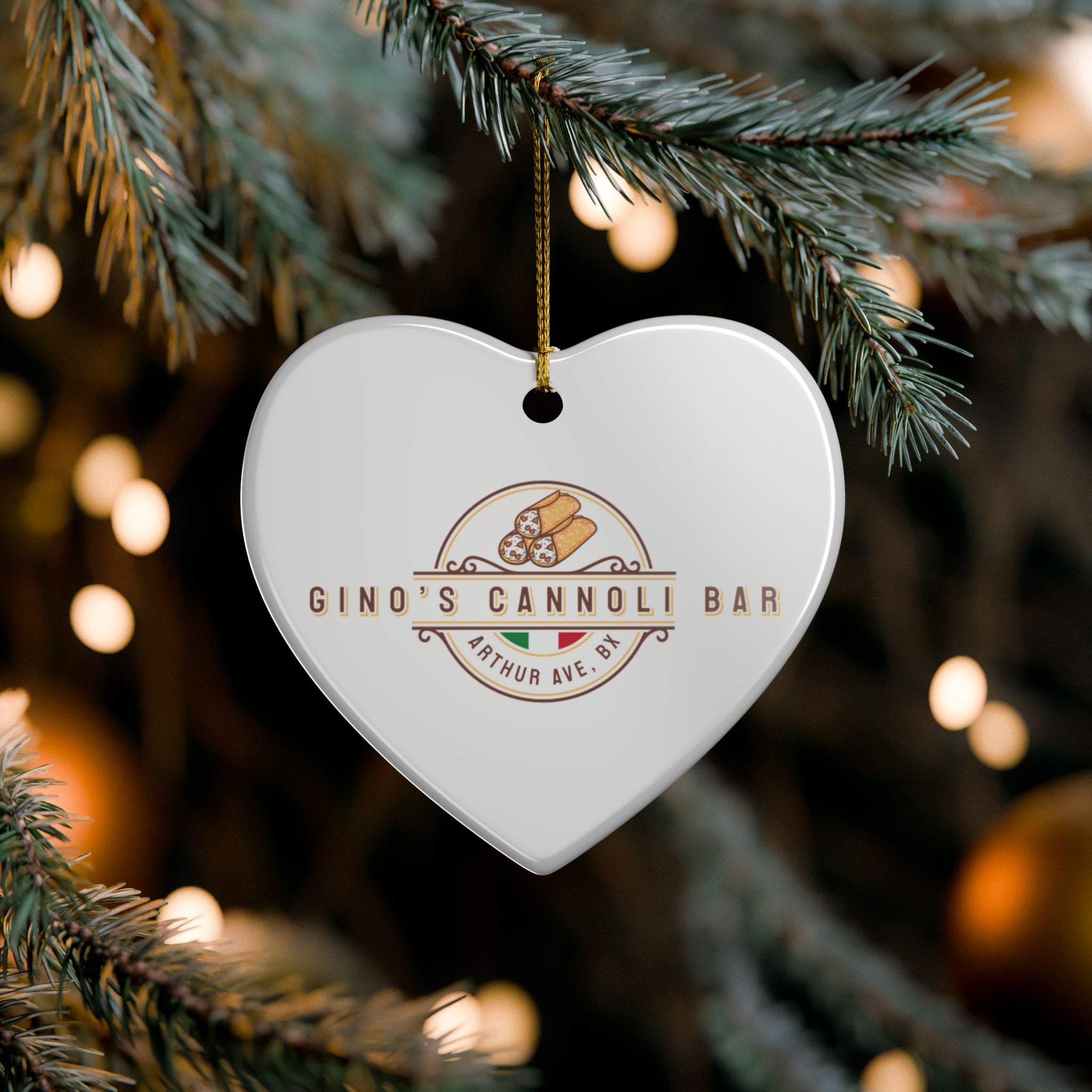 Gino’s Cannoli Bar Ceramic Ornament