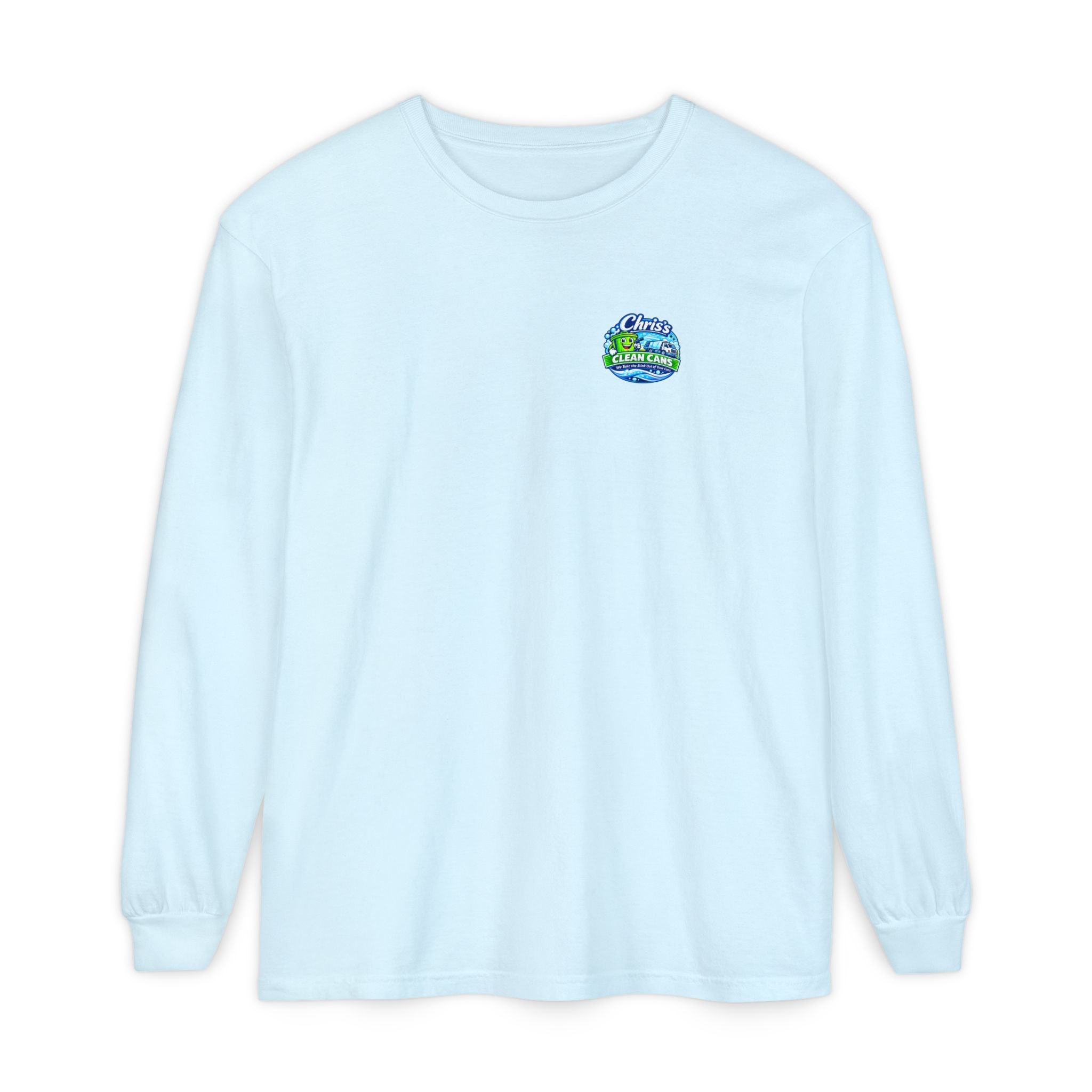 Chris's Clean Cans Long Sleeve Crew Neck T-Shirt