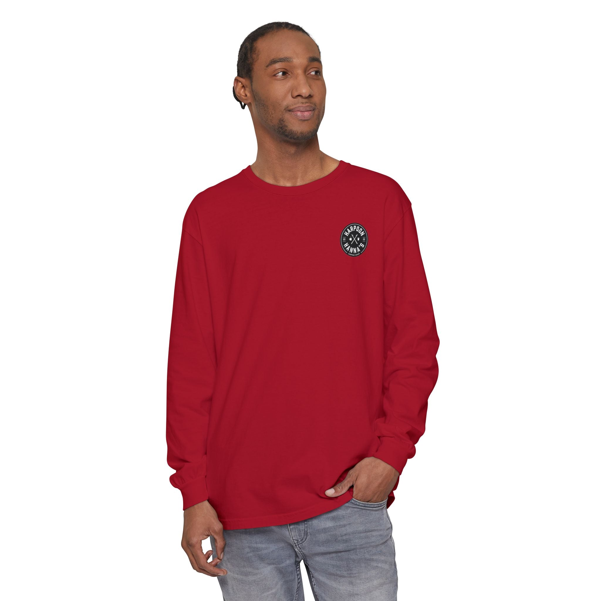 Harpoon Hanna's 'Drink or Sink' Long Sleeve Crew Neck T-Shirt