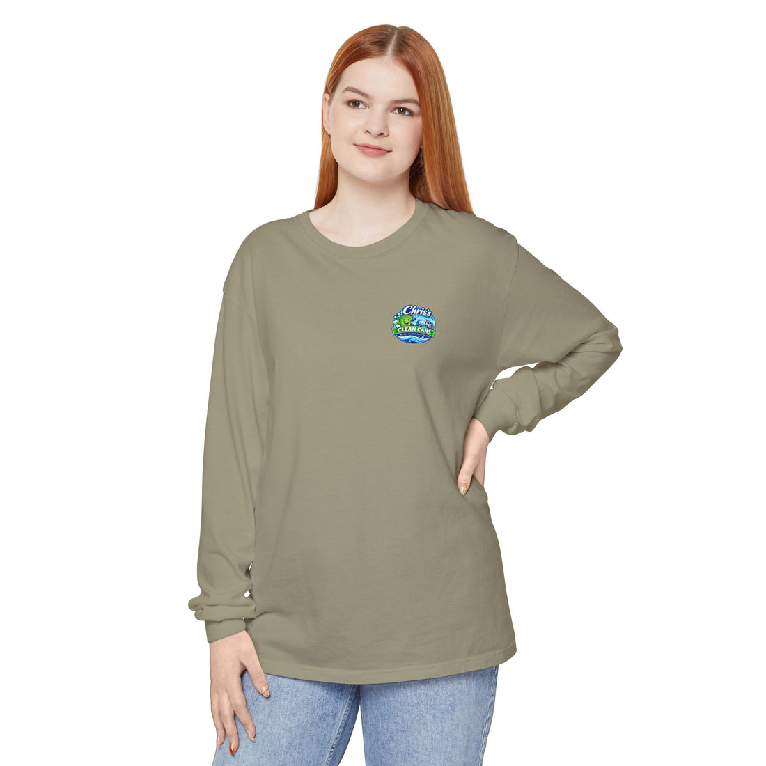 Chris's Clean Cans Long Sleeve Crew Neck T-Shirt
