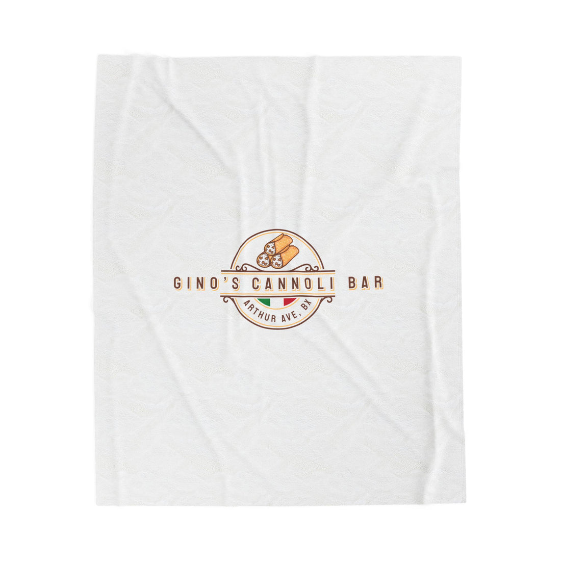 Gino's Cannoli Bar Velveteen Plush Blanket