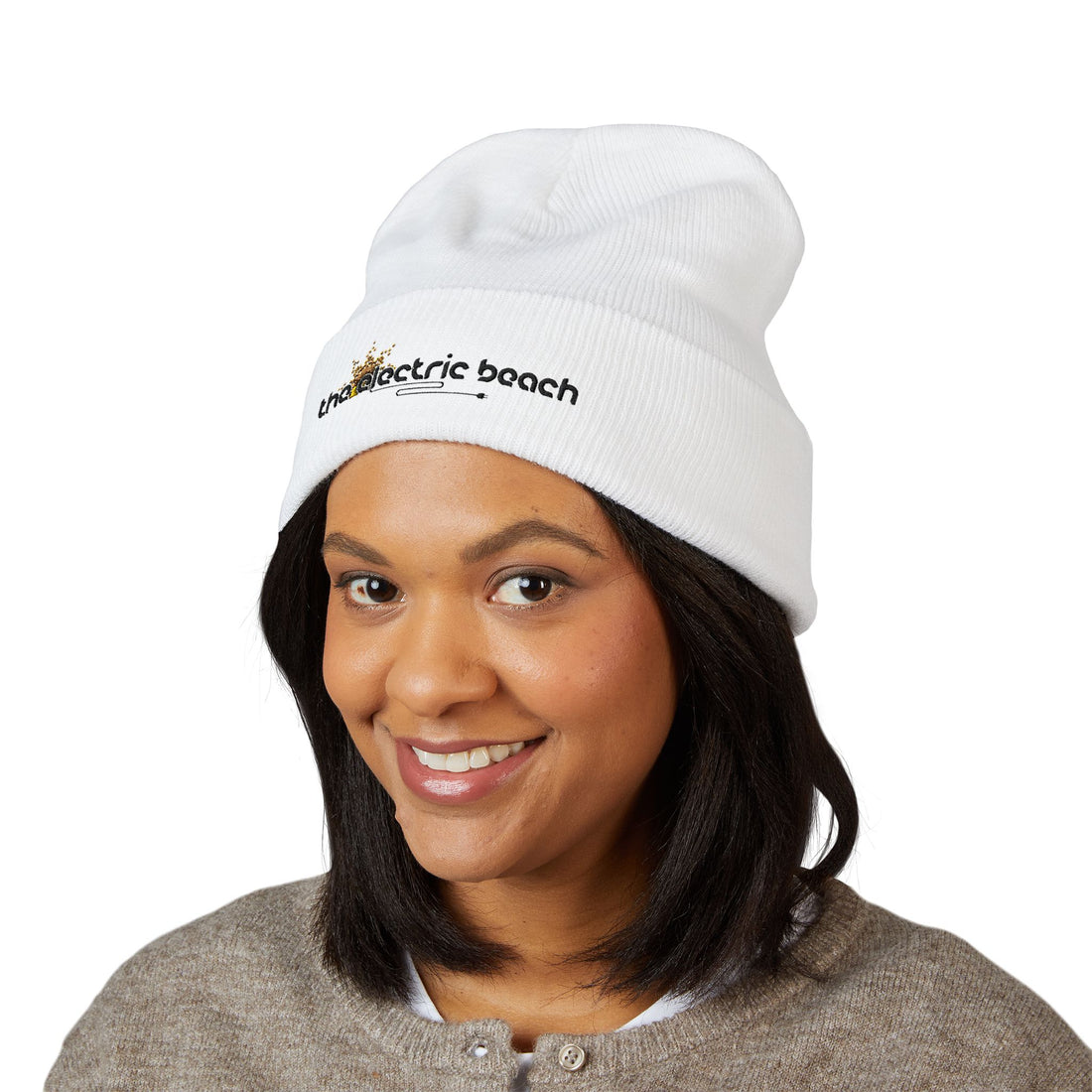 Electric Beach Cuffed Beanie