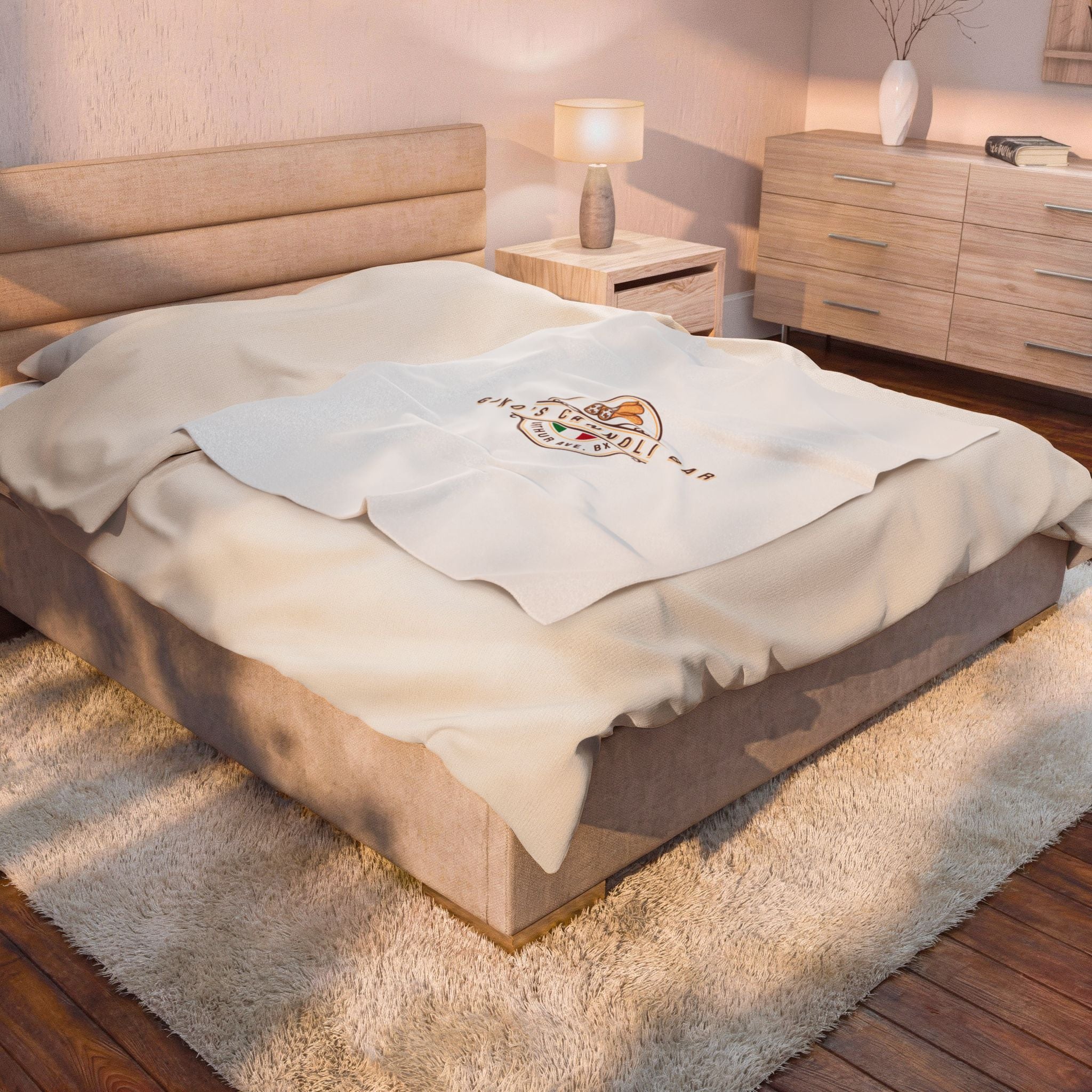 Gino's Cannoli Bar Velveteen Plush Blanket