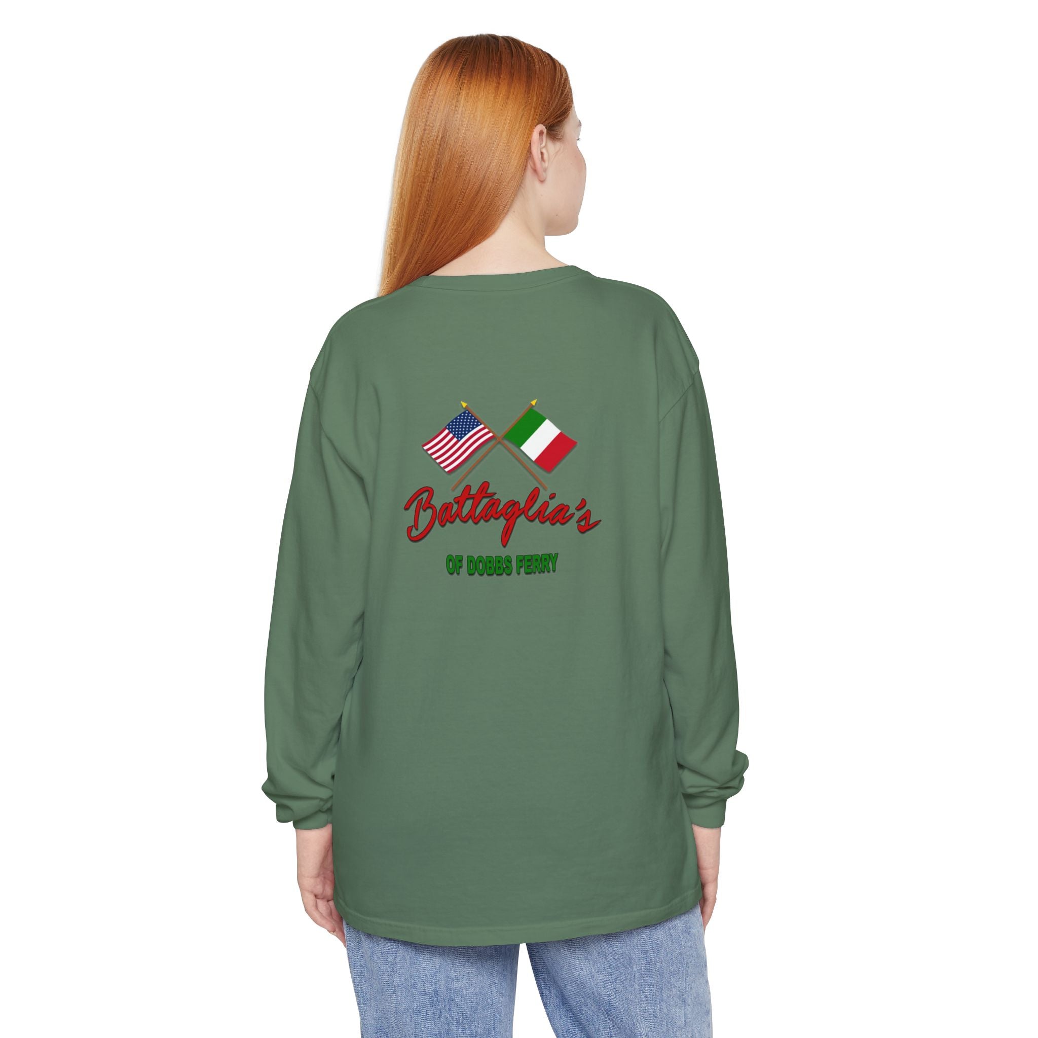 Battaglia's Deli Long Sleeve Crew Neck T-Shirt