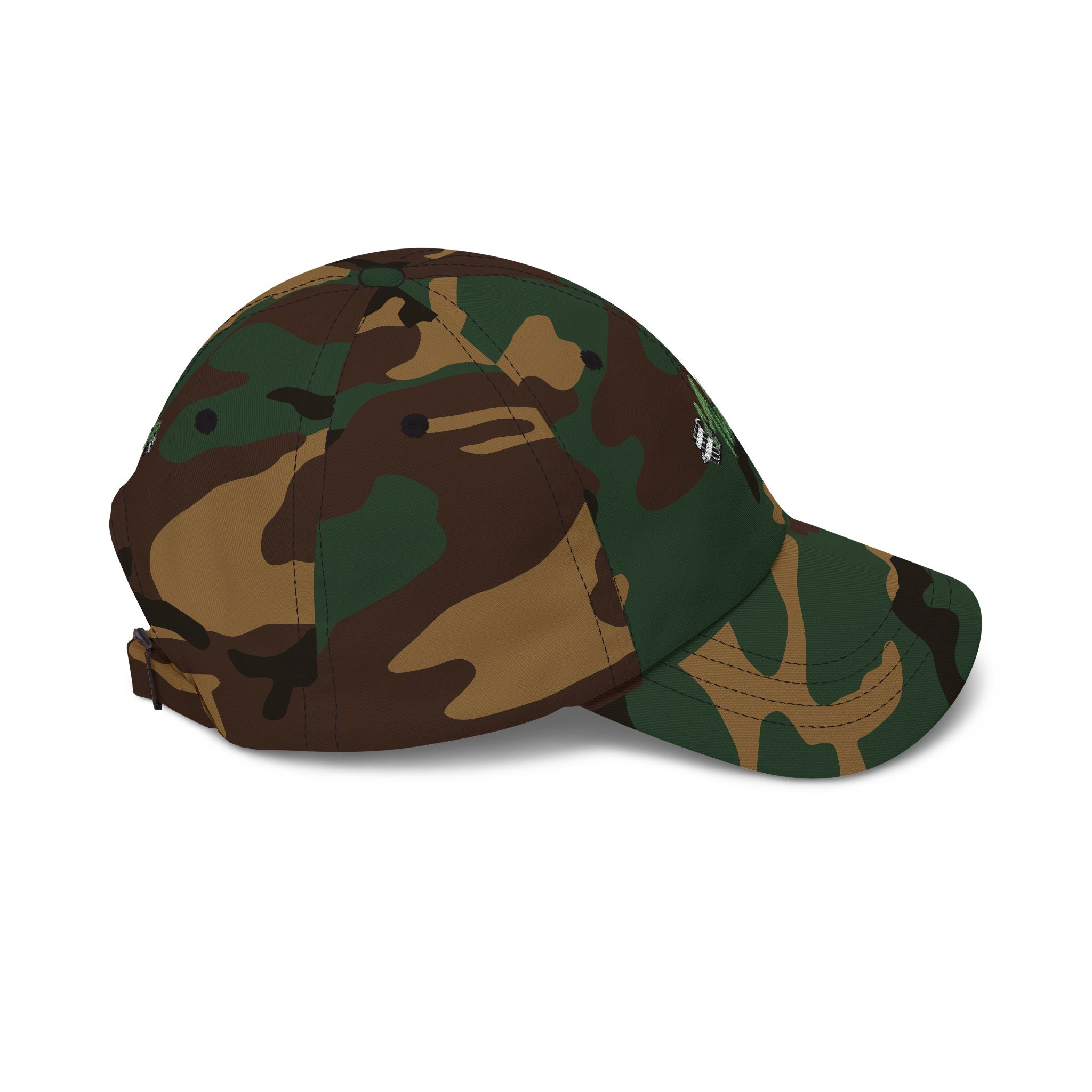 Dad Cap — Green Lightning Bolt Logo Embroidered Hat