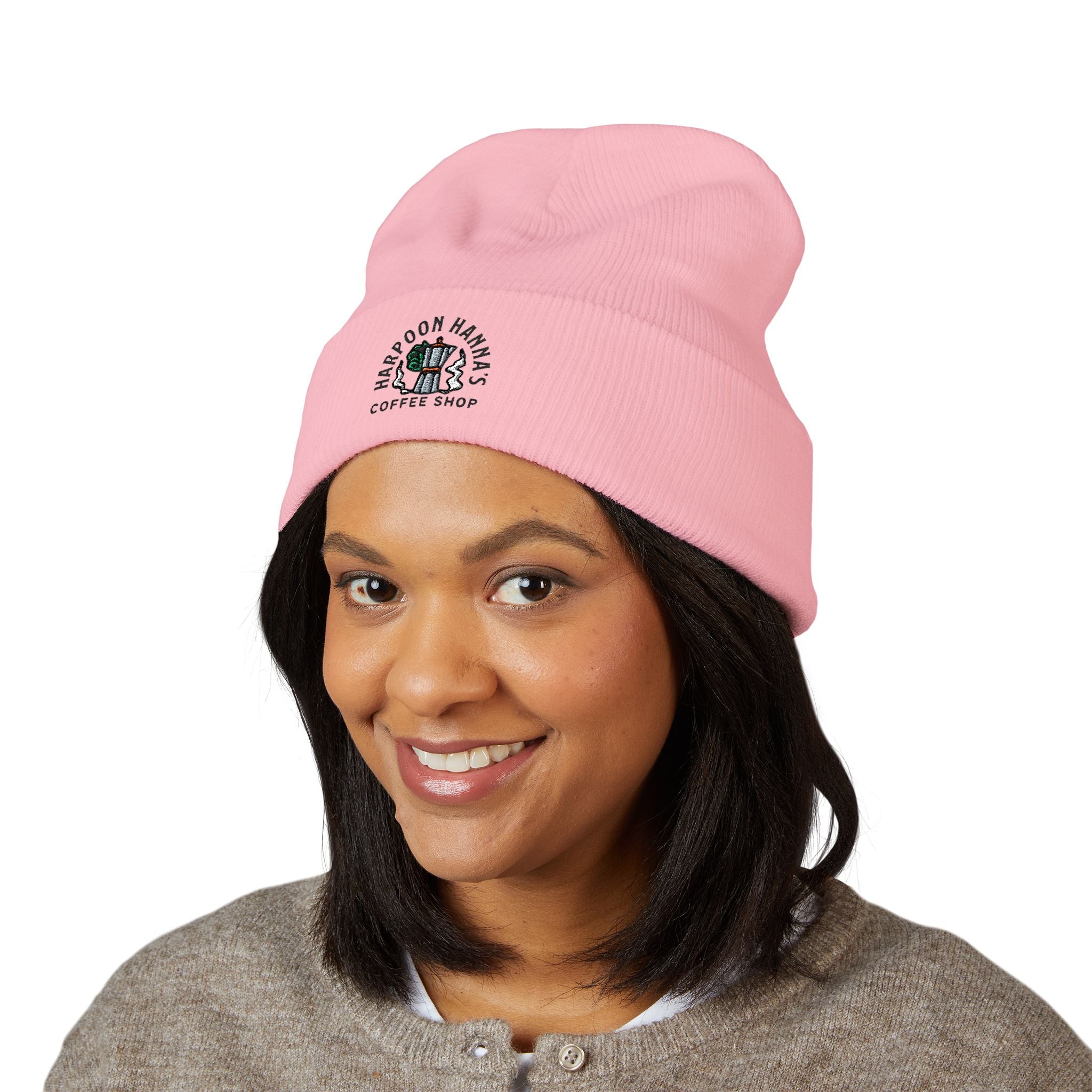 Harpoon Hannah's Retro Moka Pot Cuffed Beanie