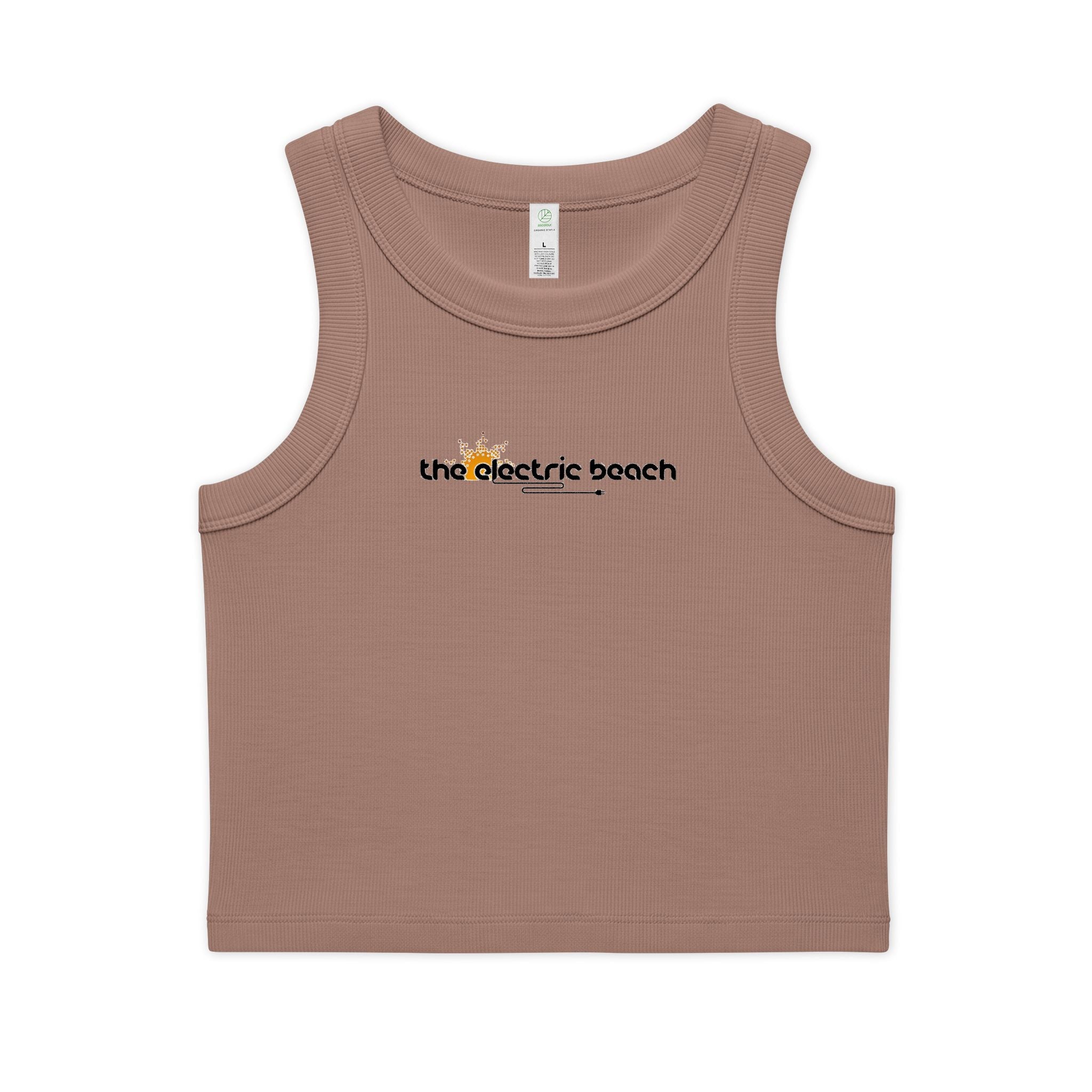 Electric Beach Ribbed Crop Tank Top