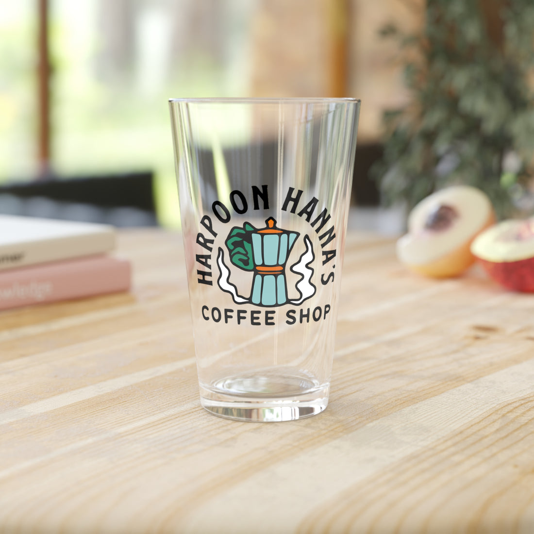 Harpoon Hanna’s Retro Moka Pot 16oz Pint Glass