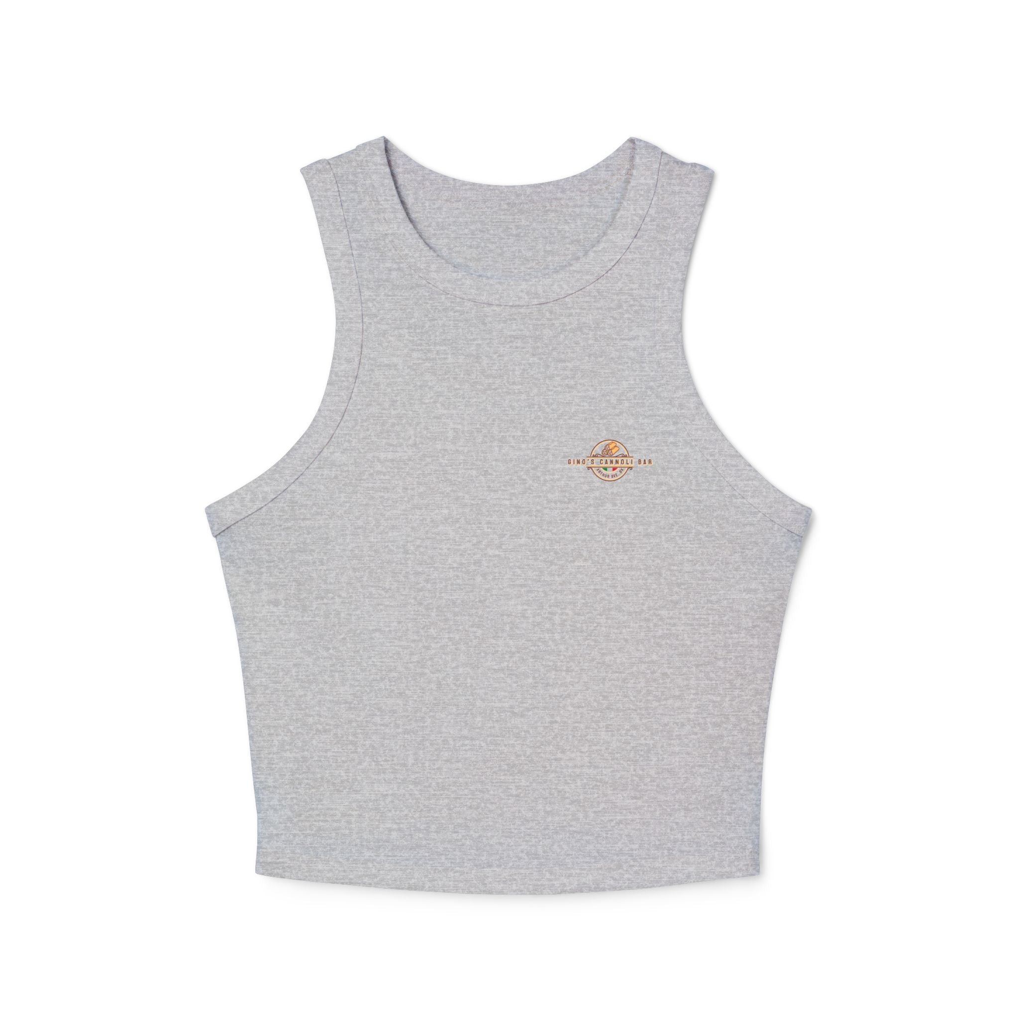 Gino's Cannoli Bar Ribbed Racer Tank Top