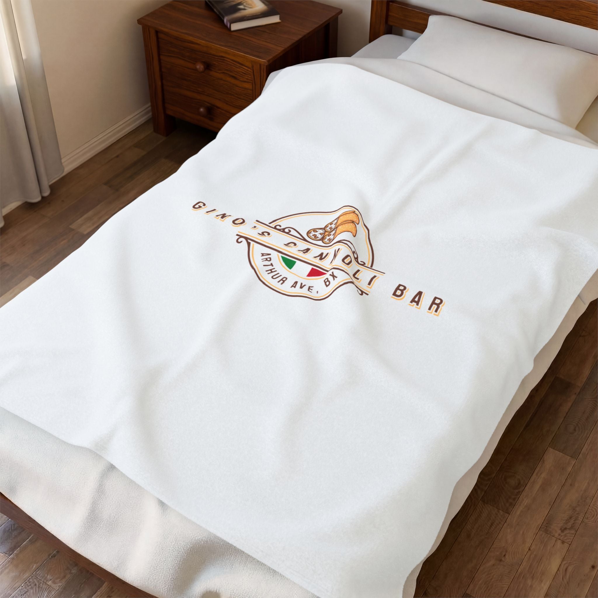 Gino's Cannoli Bar Velveteen Plush Blanket