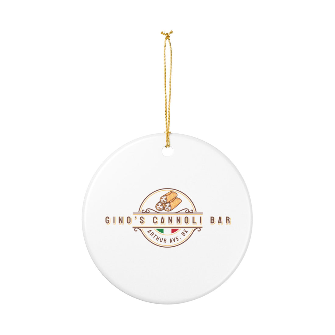 Gino’s Cannoli Bar Ceramic Ornament