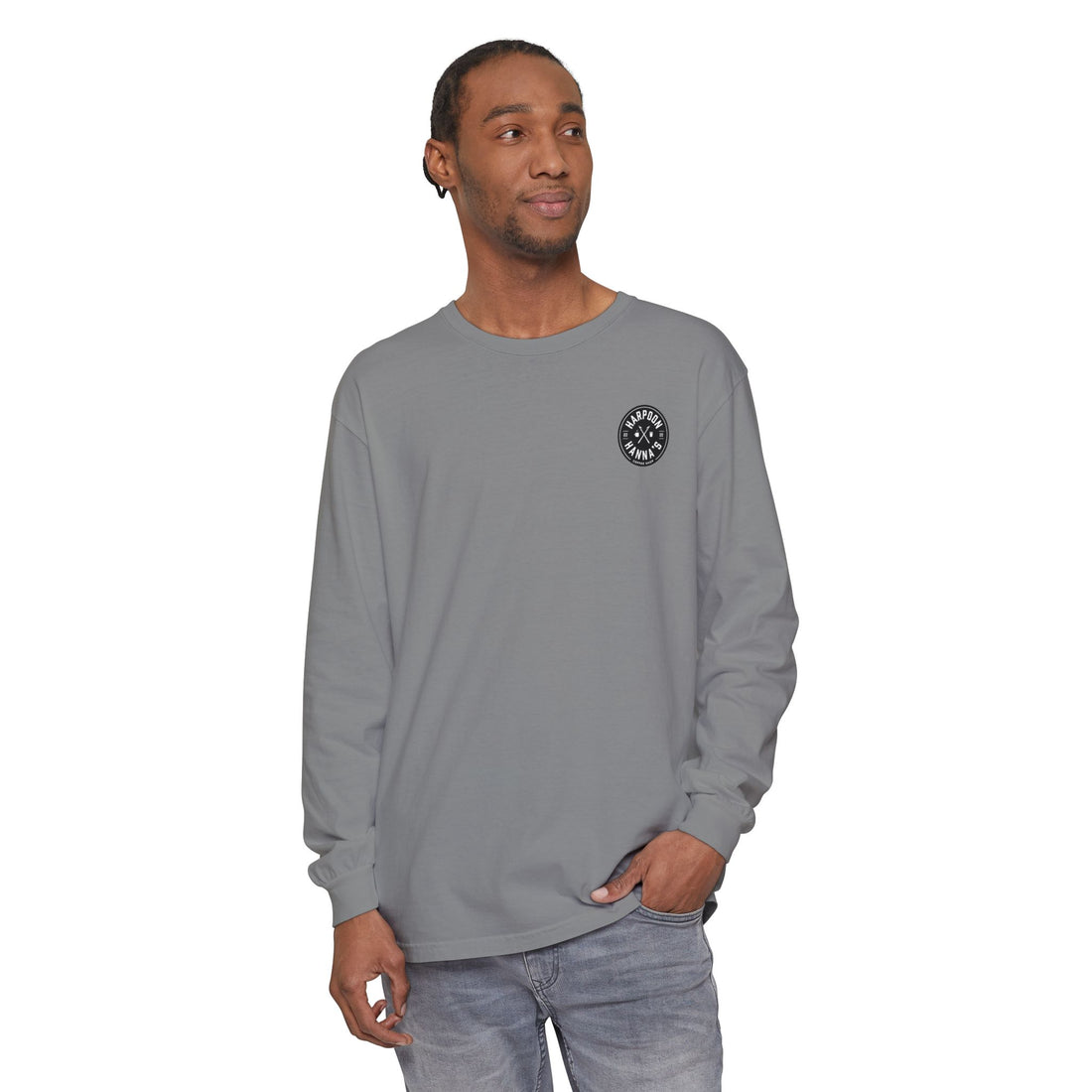 Harpoon Hanna's 'Drink or Sink' Long Sleeve Crew Neck T-Shirt