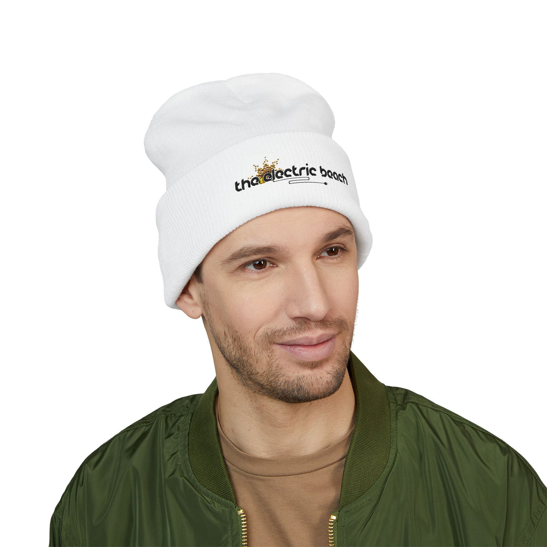Electric Beach Cuffed Beanie