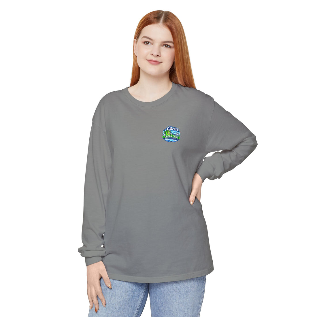 Chris's Clean Cans Long Sleeve Crew Neck T-Shirt