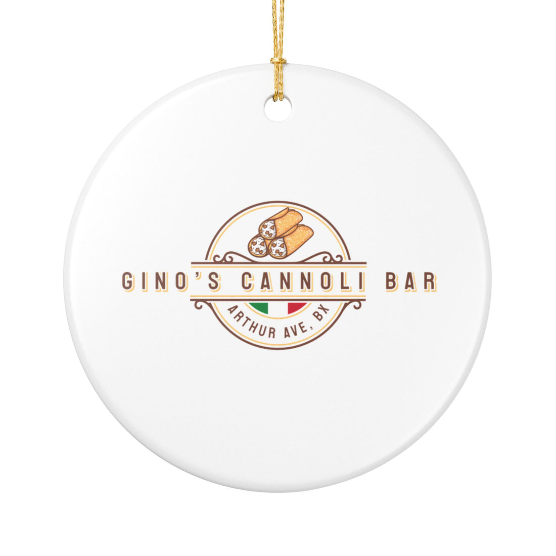 Gino’s Cannoli Bar Ceramic Ornament