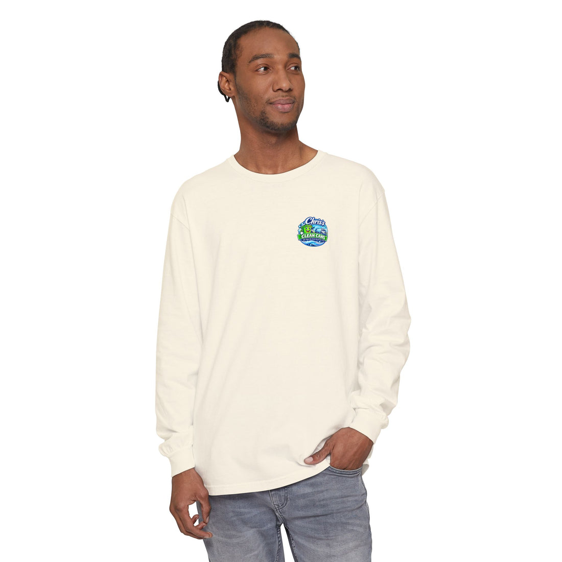 Chris's Clean Cans Long Sleeve Crew Neck T-Shirt
