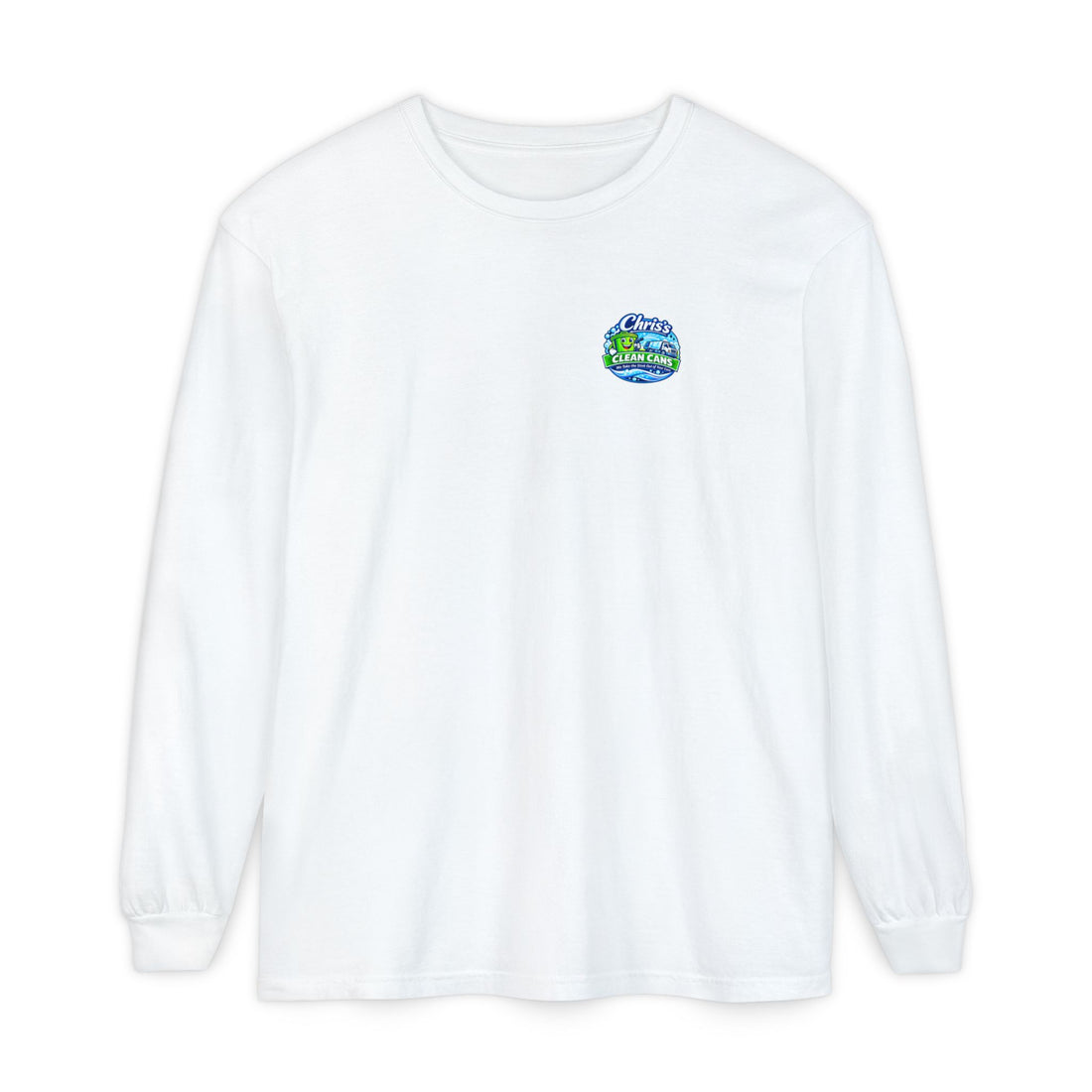 Chris's Clean Cans Long Sleeve Crew Neck T-Shirt