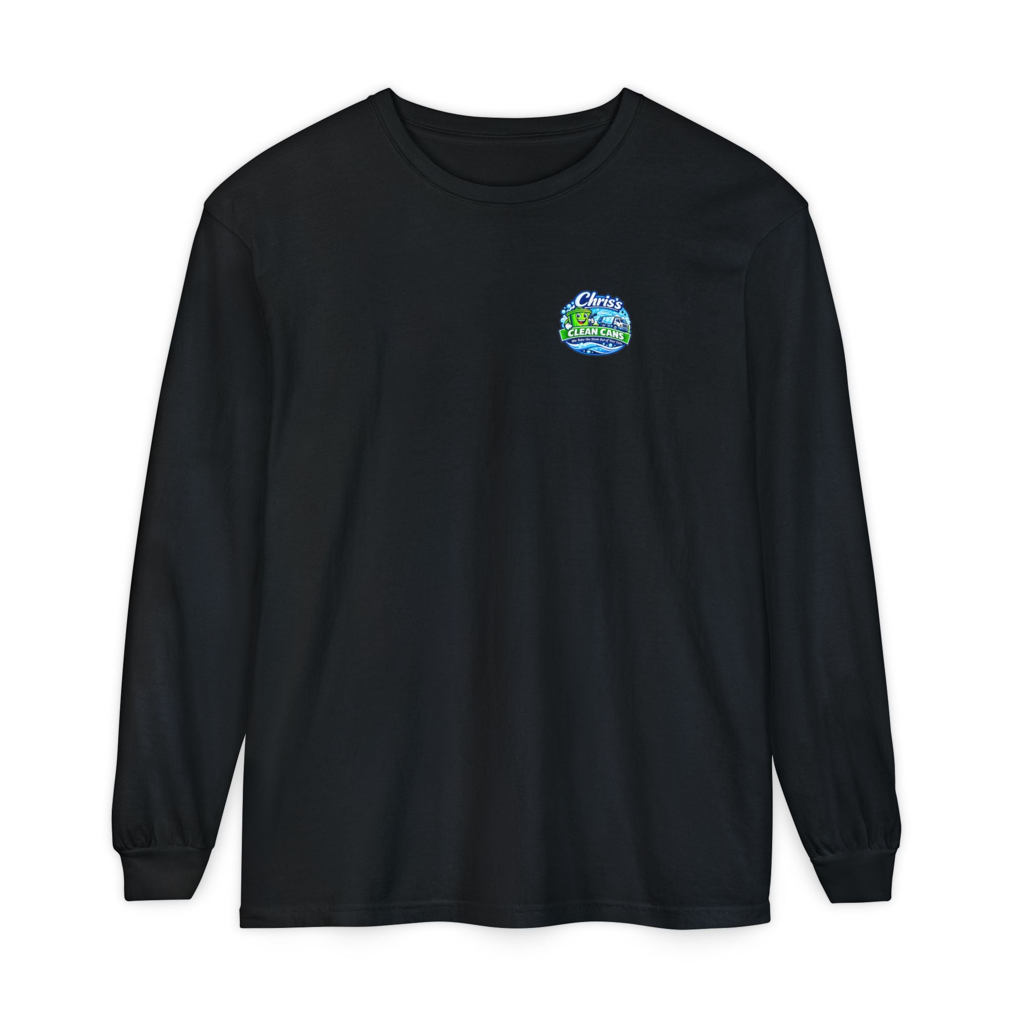 Chris's Clean Cans Long Sleeve Crew Neck T-Shirt