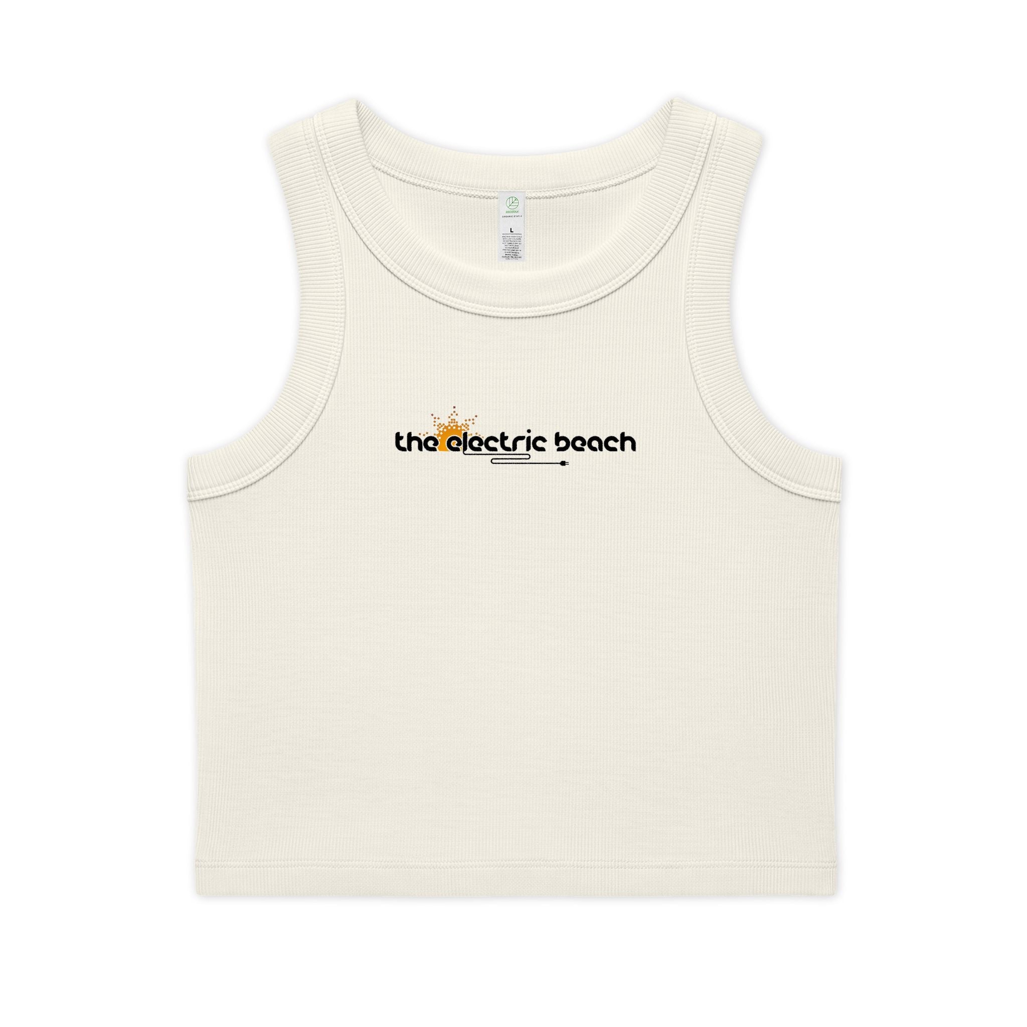 Electric Beach Ribbed Crop Tank Top